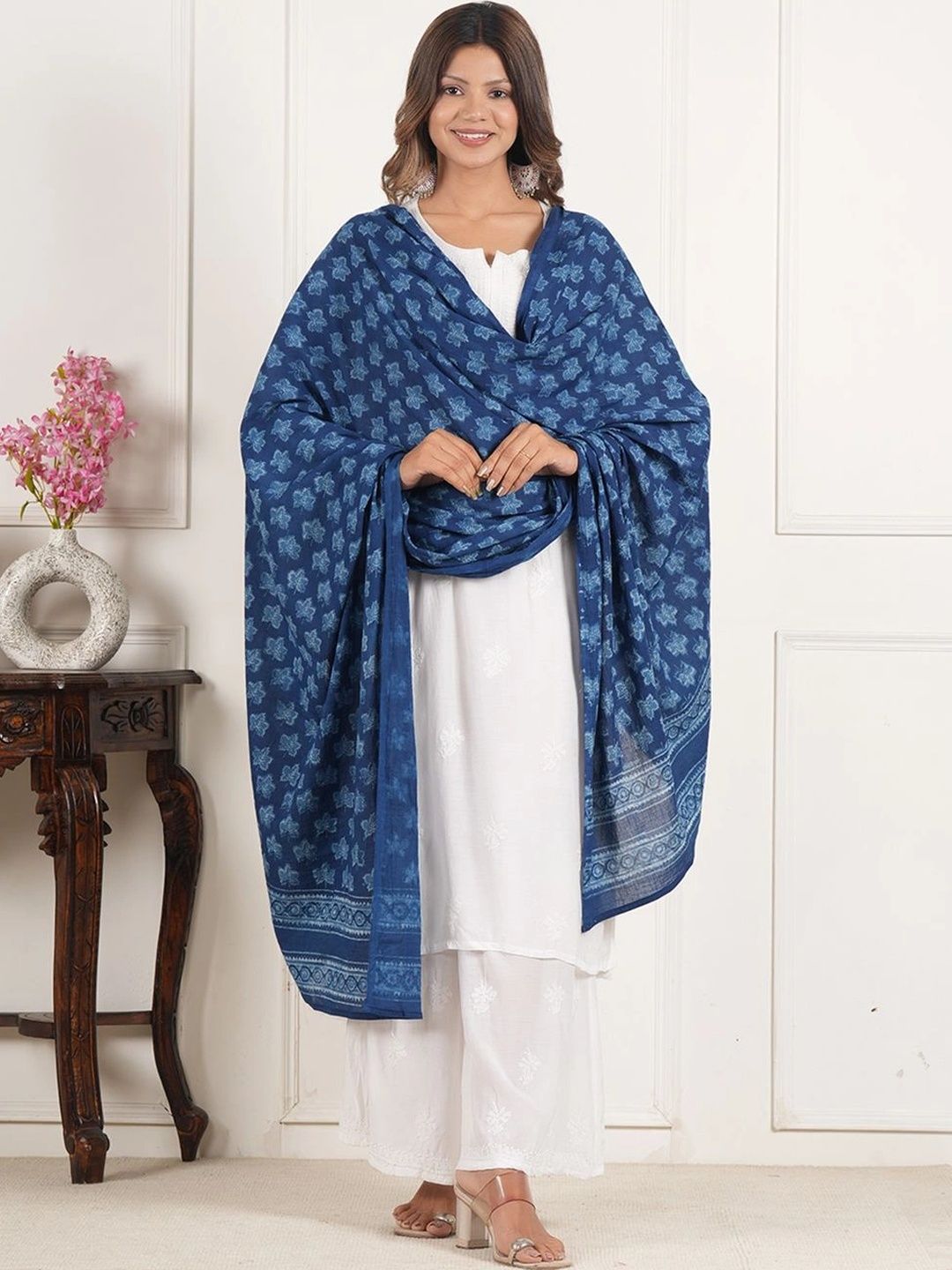 Style Shoes Ethnic Motifs Printed Pure Cotton Block Print Dupatta-image-20
