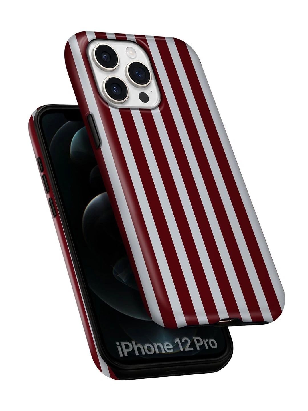 QRIOH Geometric Printed iPhone 12 Pro Back Case Mobile Accessories-picture-19