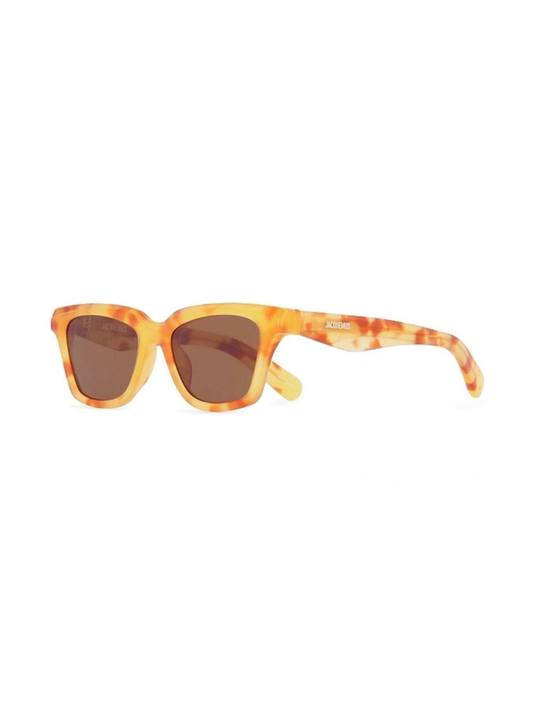 Jacquemus Men Brown Lens & Yellow Square Sunglasses with-image-25