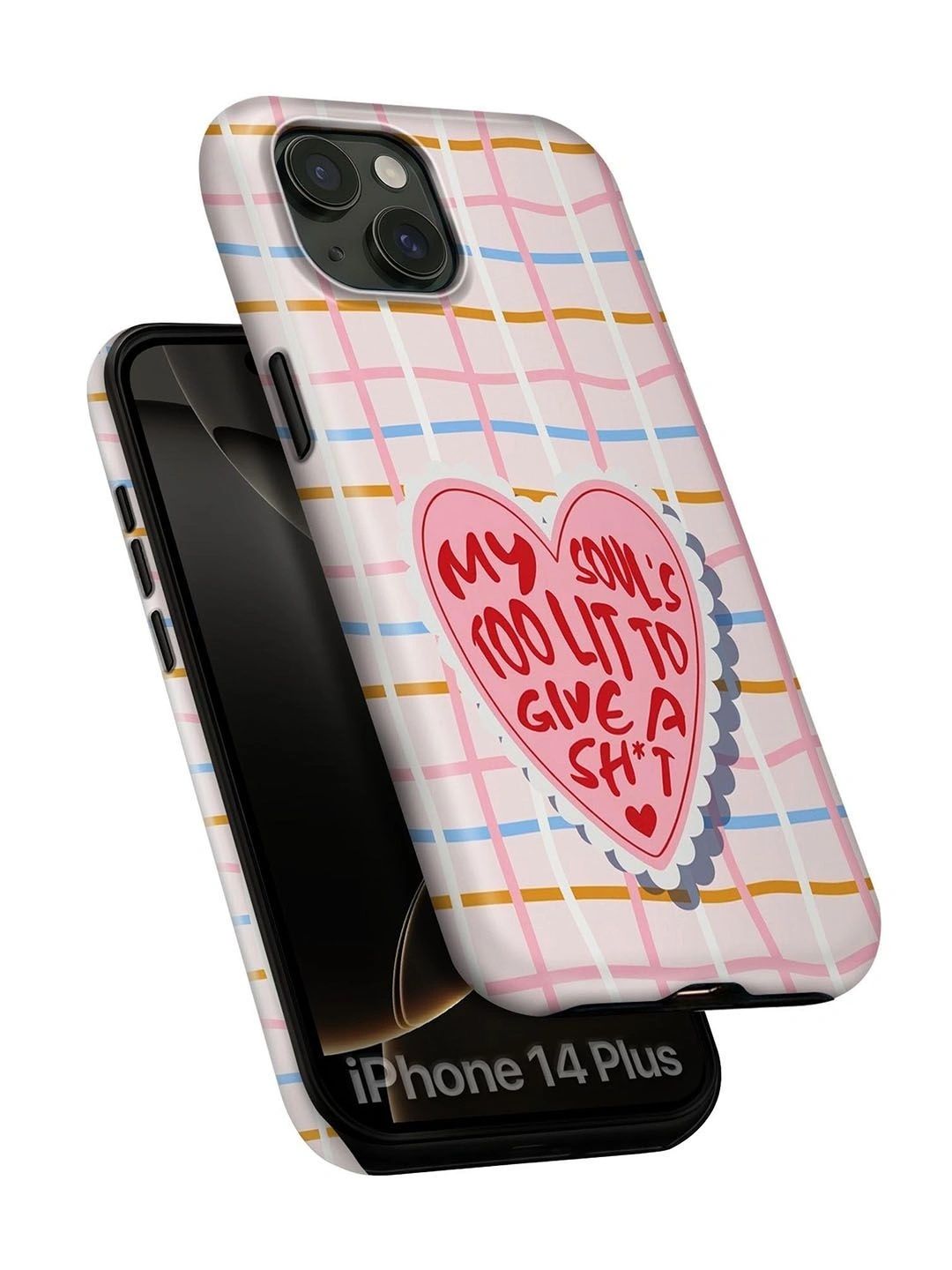 QRIOH Quirky Printed iPhone 14 Plus Back Case Mobile Accessories-image-23