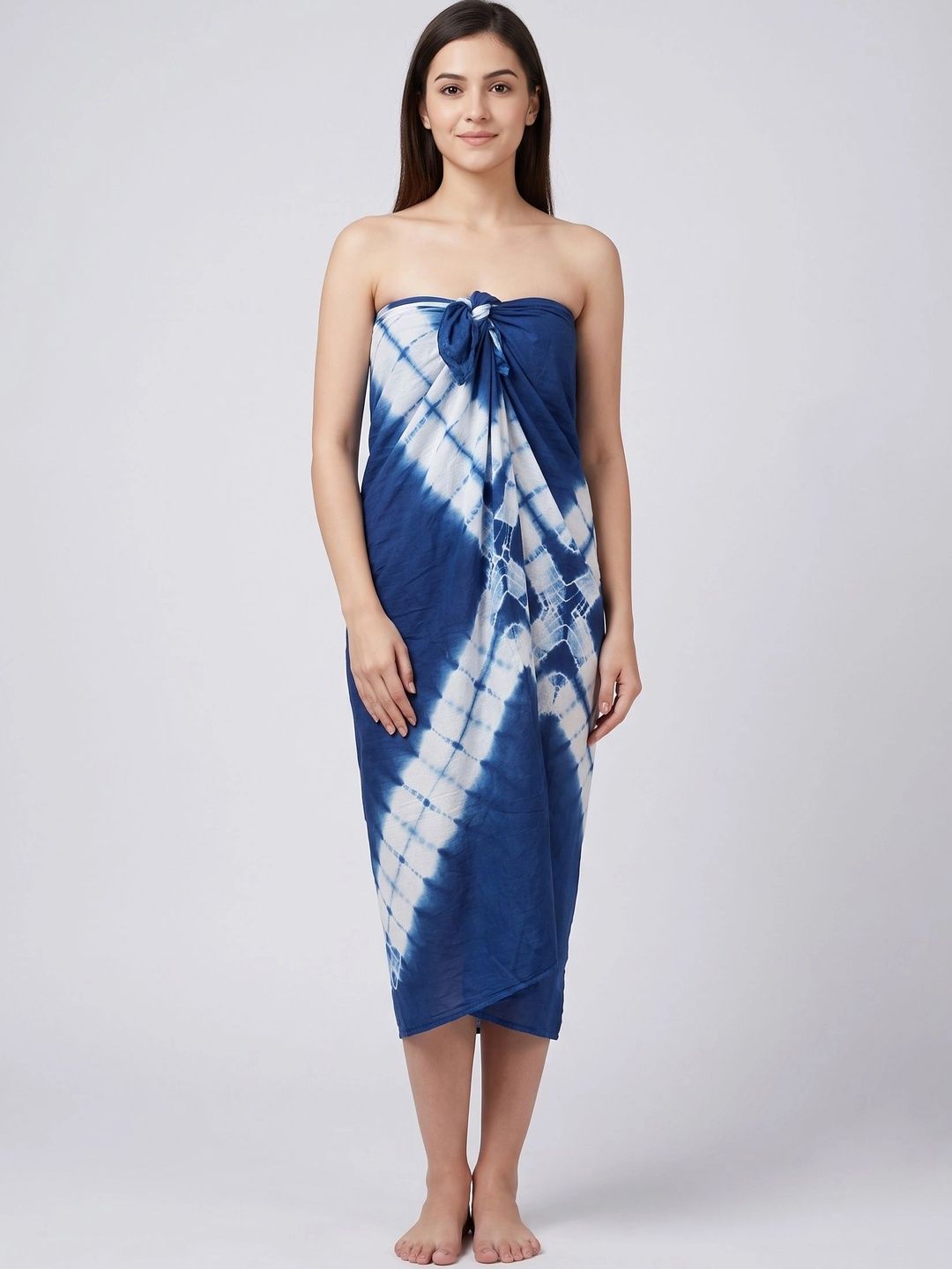 HANDICRAFT PALACE W Shibori Dyed Cotton Swimwear Cover Up Sarong-picture-37