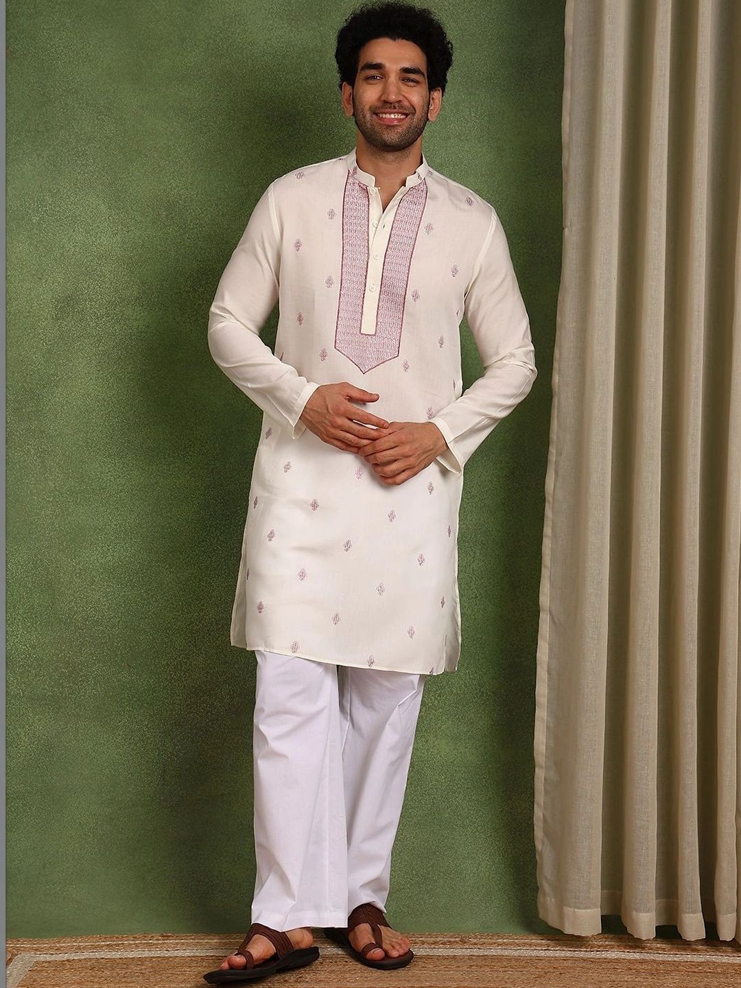 See Designs Men Embroidered Thread Work Kurta-picture-29