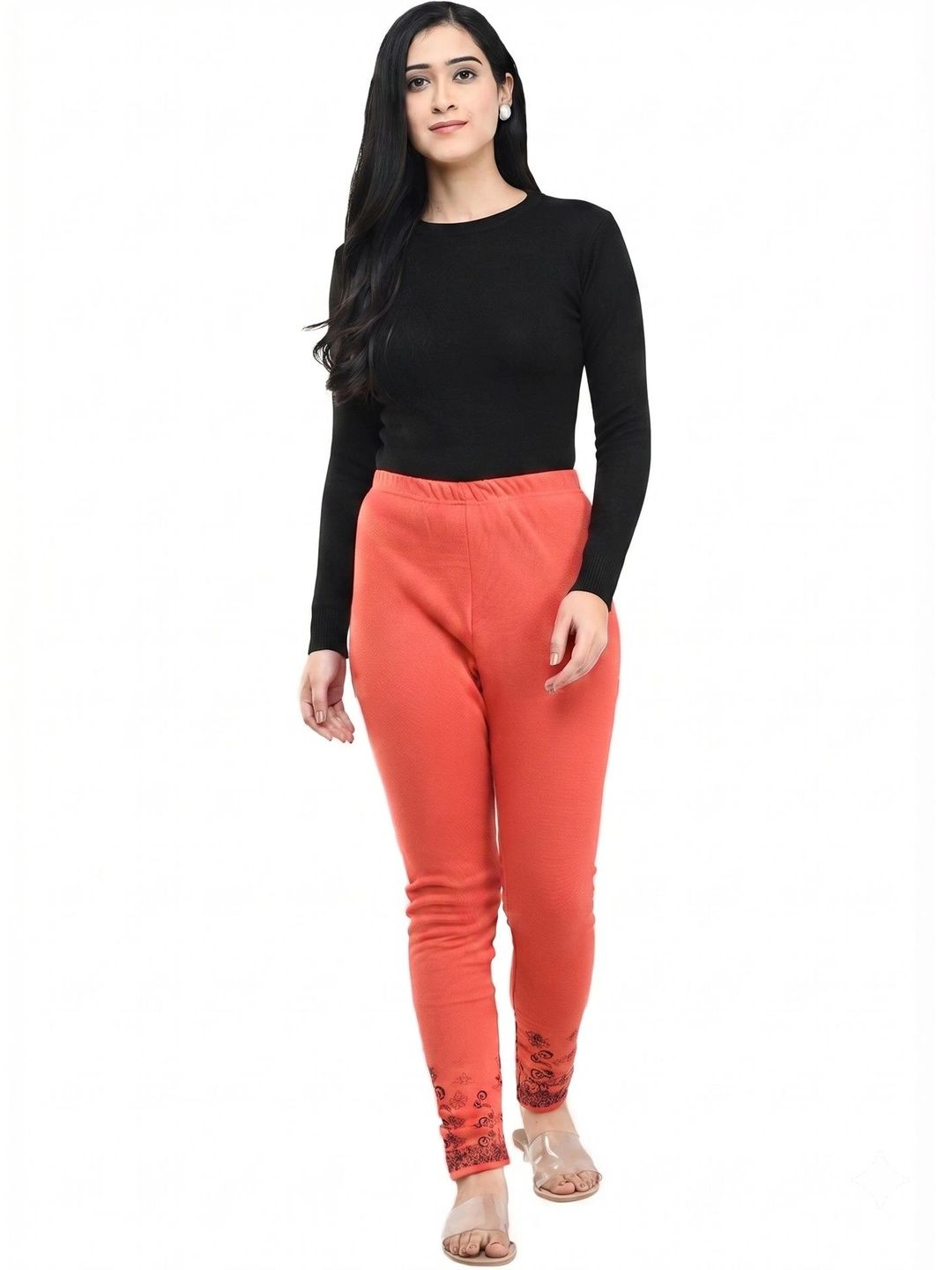 IndiWeaves Bottom Printed Woollen Warm Ankle Length Leggings-picture-27