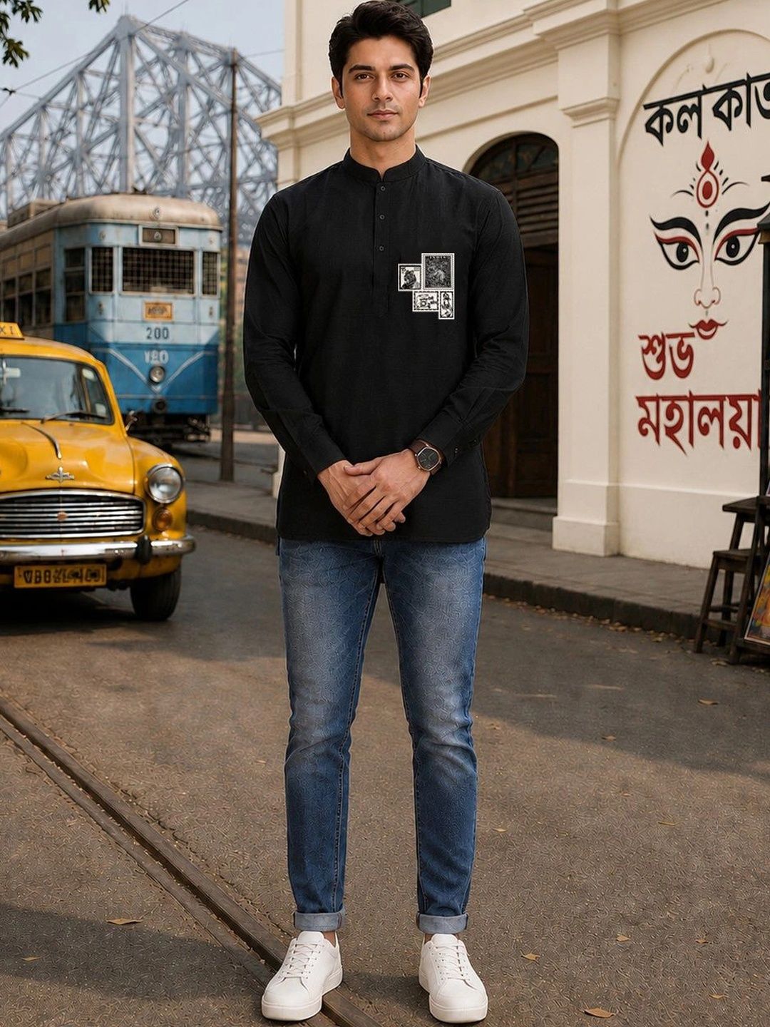 SOURAGYA Men Embellished Kurta-picture-22