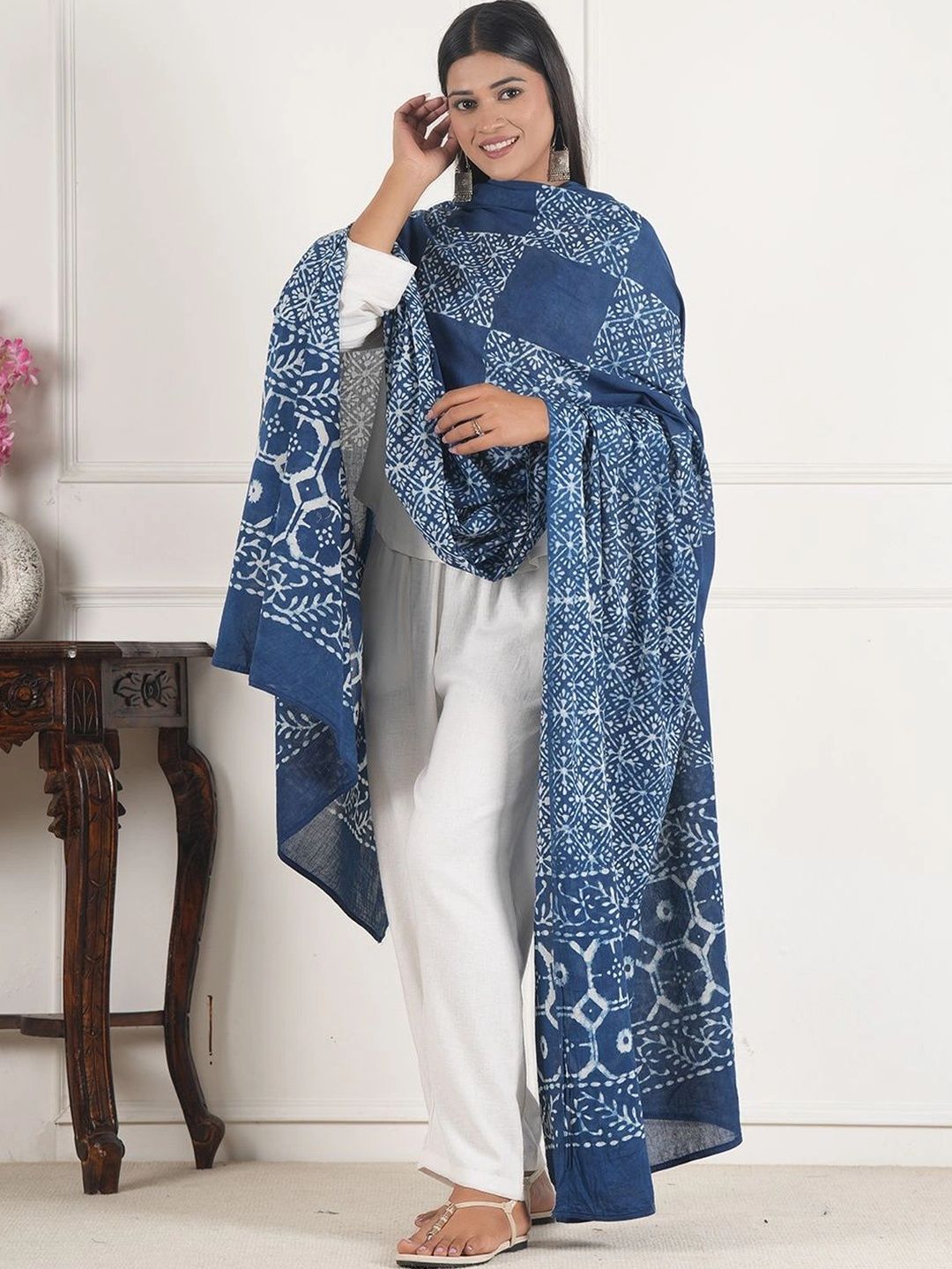 Style Shoes Printed Pure Cotton Block Print Dupatta-image-35