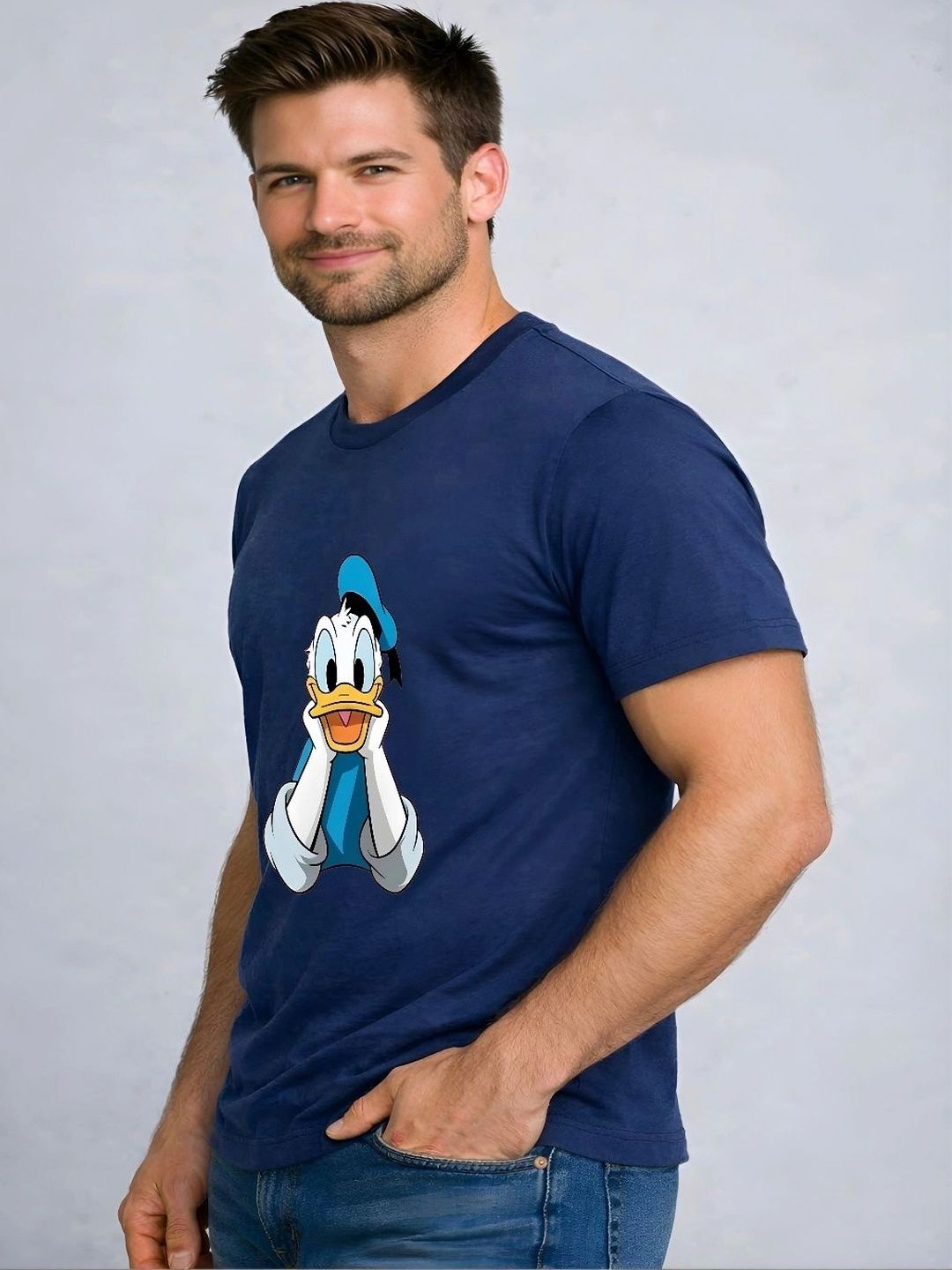 HESHA Men Donald Duck Printed T-shirt-picture-46
