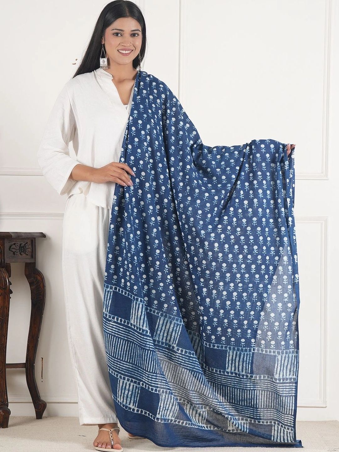 Style Shoes Printed Pure Cotton Block Print Dupatta-picture-17