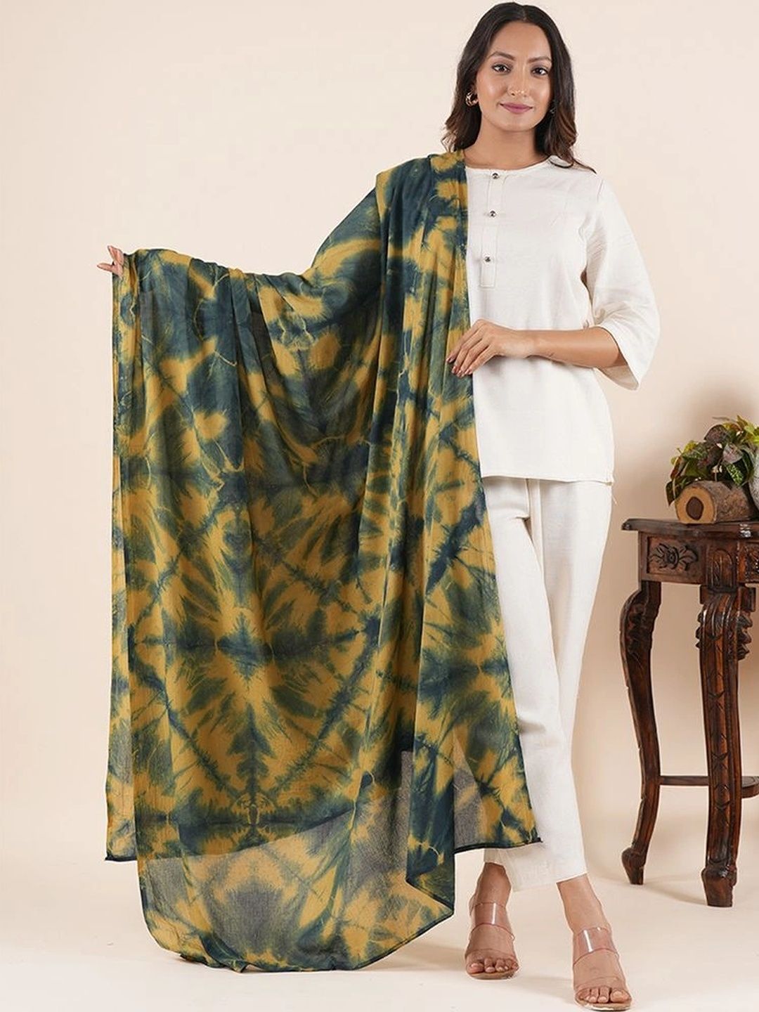 Style Shoes Dyed Pure Cotton Tie and Dye Dupatta-picture-14