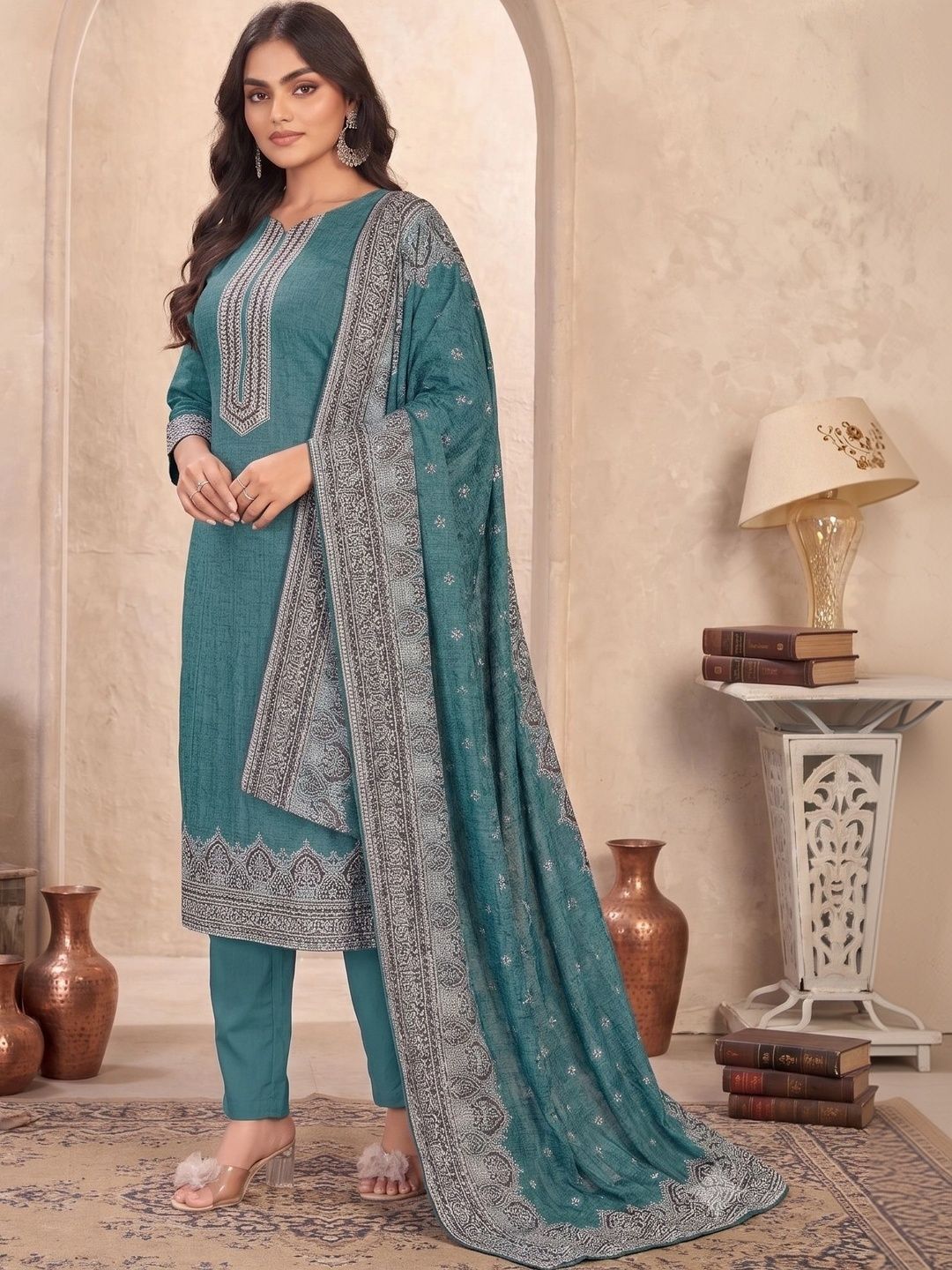 Rosaniya Printed Unstitched Dress Material-picture-41