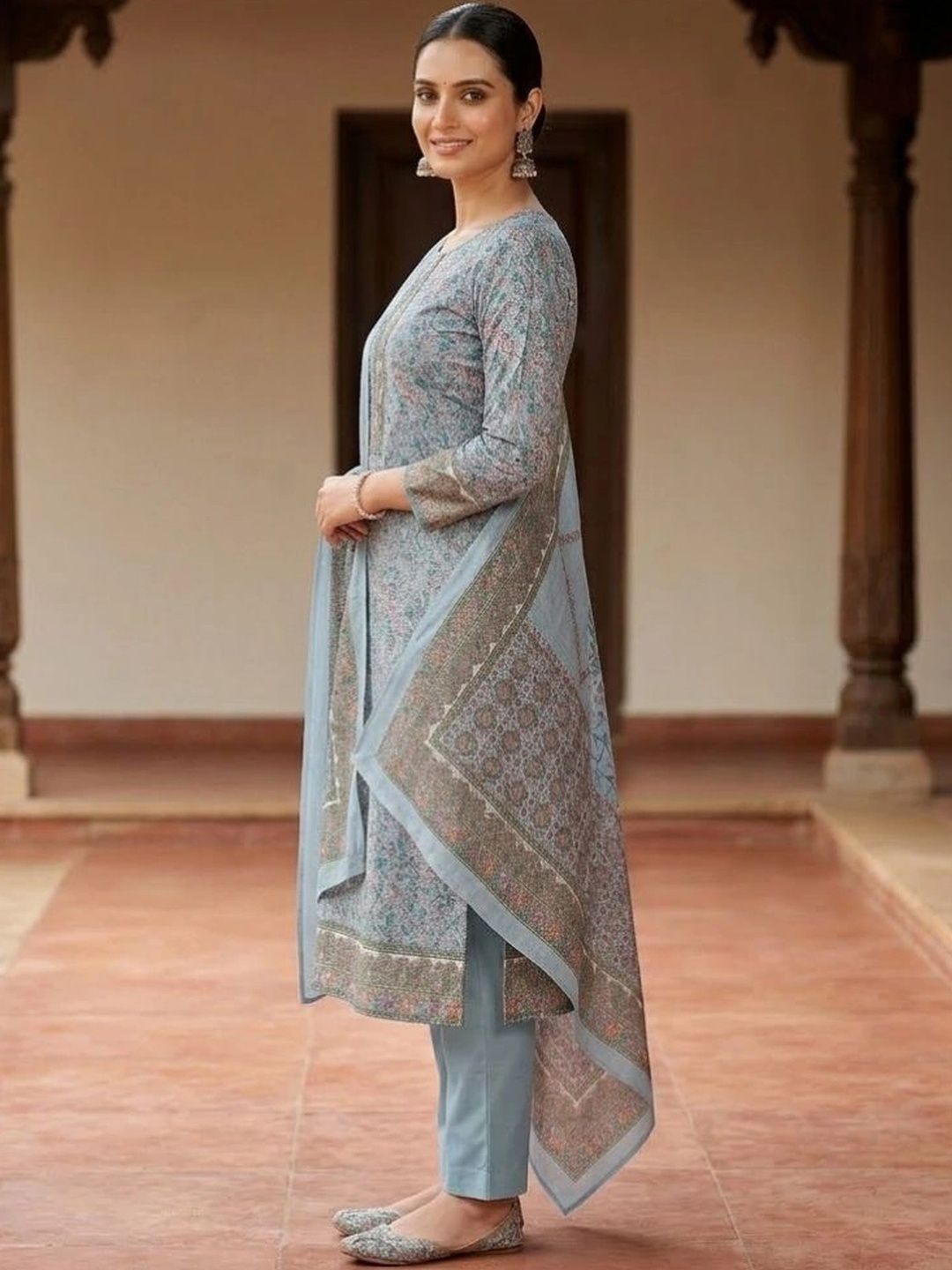 Kriti Printed Unstitched Dress Material-picture-5