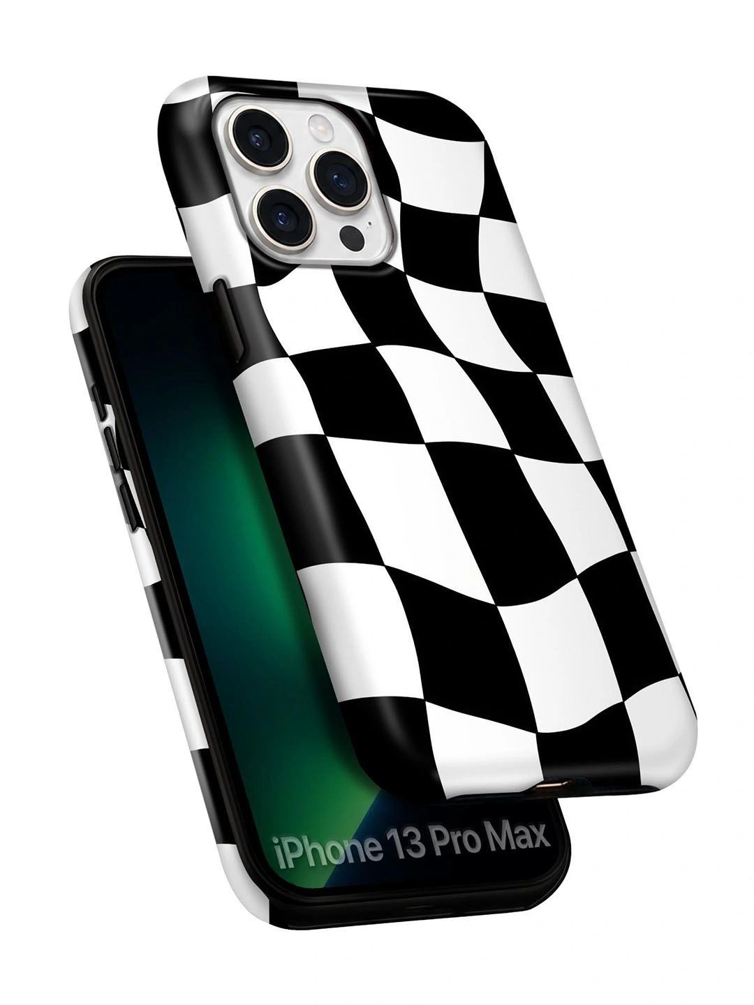 QRIOH Geometric Printed iPhone 13 Pro Max Back Case Mobile Accessories-image-44