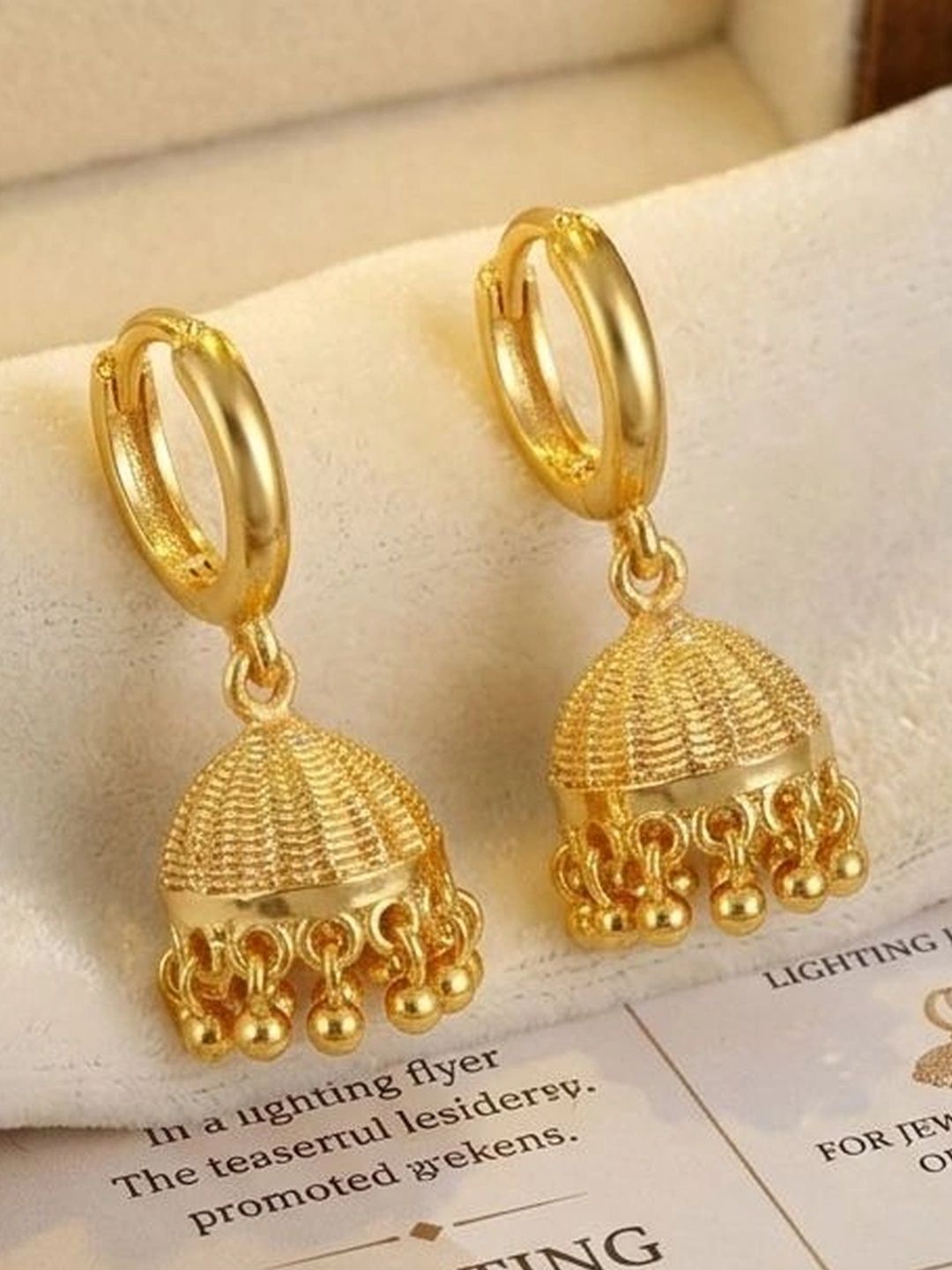 VIVASTRI Dome Shaped Jhumkas Earrings-picture-32