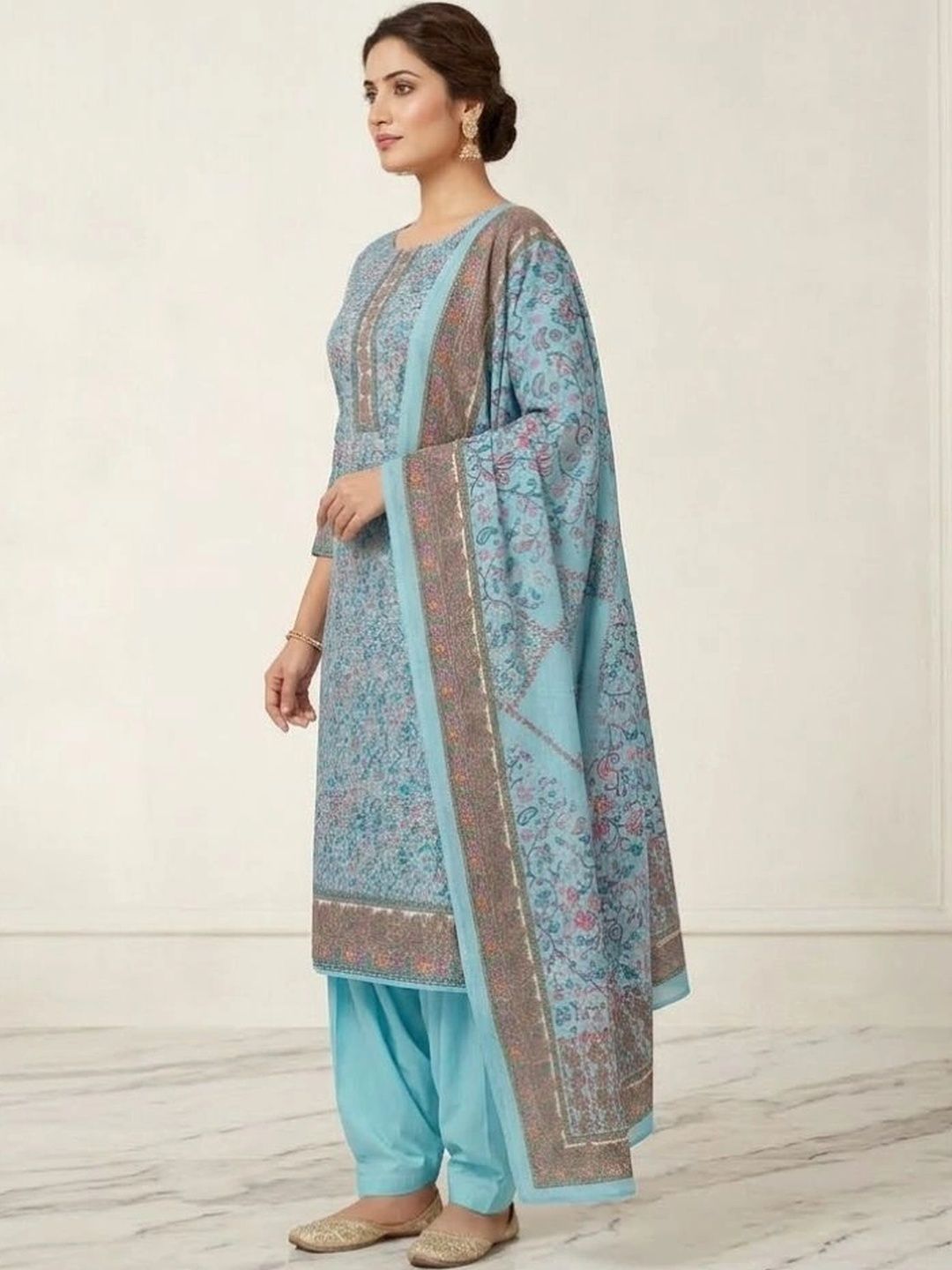 Kriti Floral Printed Unstitched Dress Material-picture-6