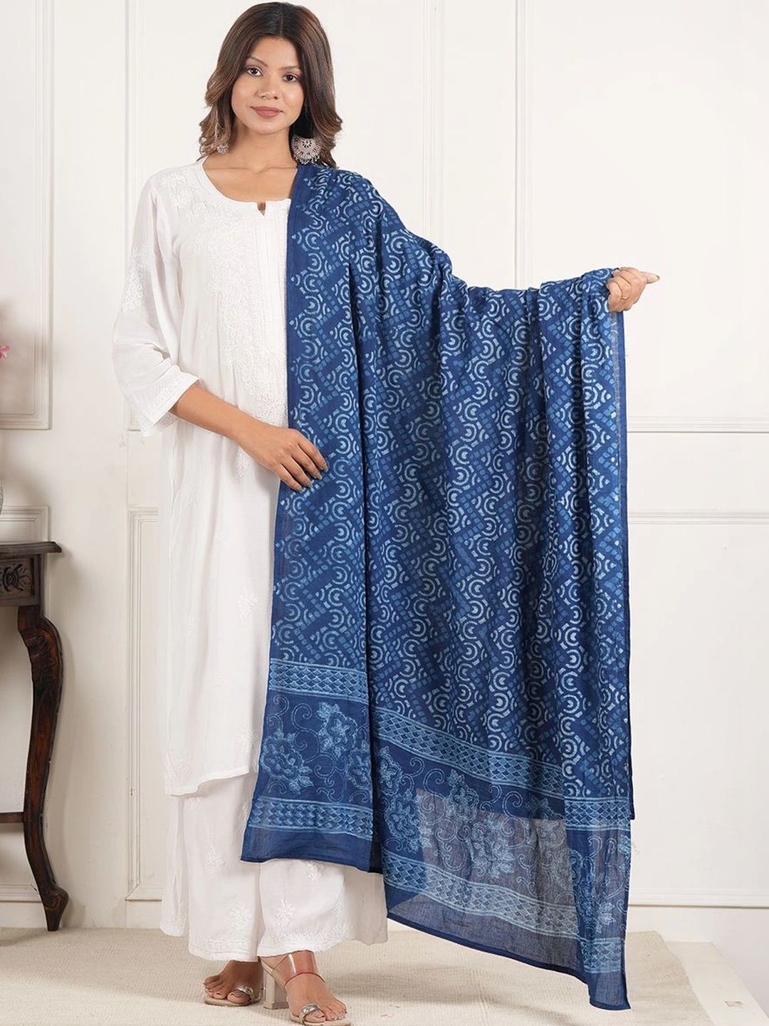 Style Shoes Ethnic Motifs Printed Pure Cotton Block Print Dupatta-picture-33