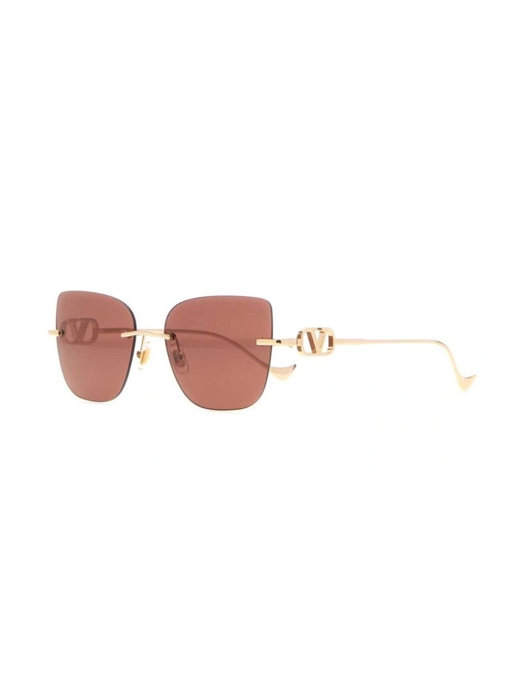 Valentino Garavani Women Brown Lens & Gold-Toned Other Sunglasses with-picture-25