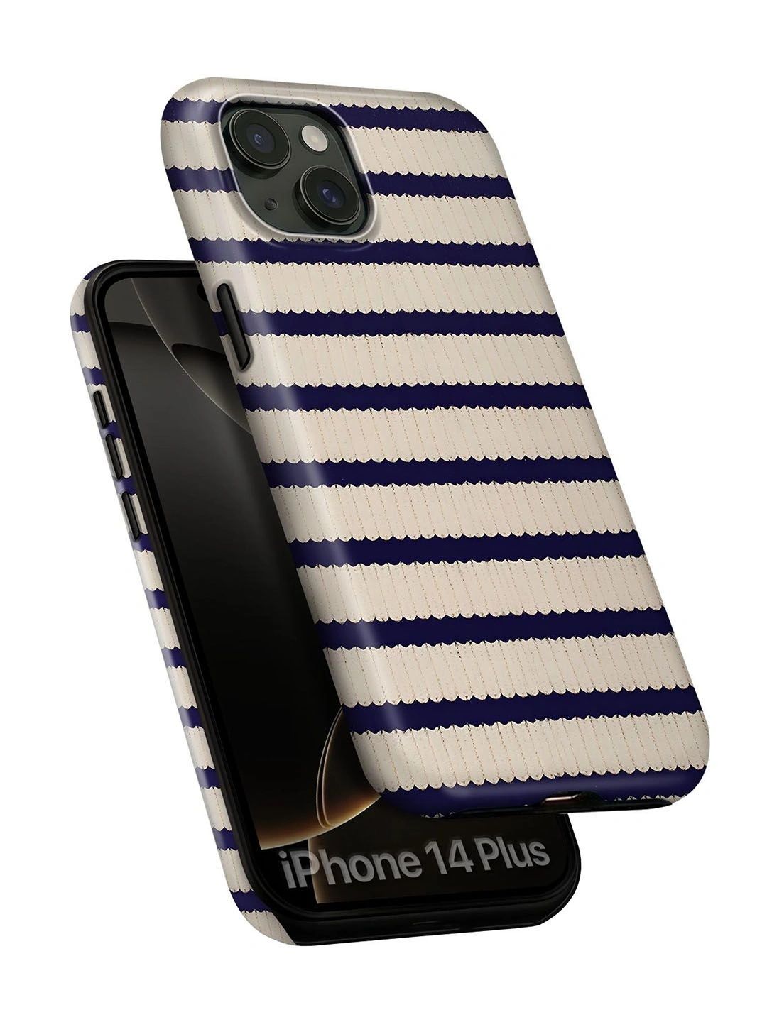 QRIOH Geometric Printed iPhone 14 Plus Back Case Mobile Accessories-image-46