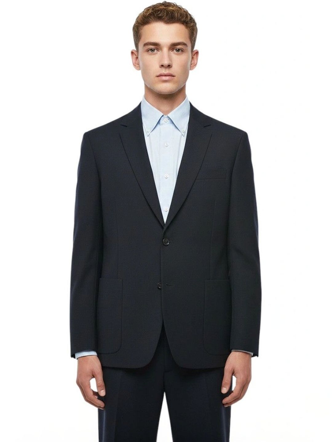 Paul Smith Dark Navy Notched Lapel Blazer-image-19