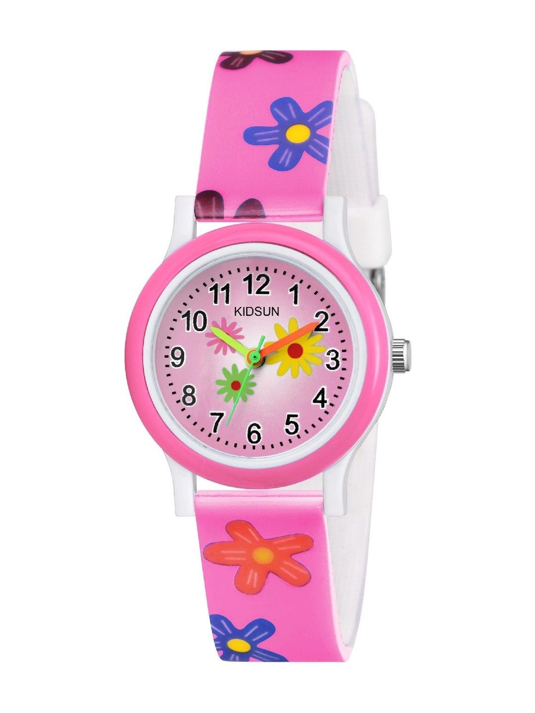 KIDSUN Girls Printed Dial & Straps Analogue Multi Function Watch W921_DARK_PINK-image-33