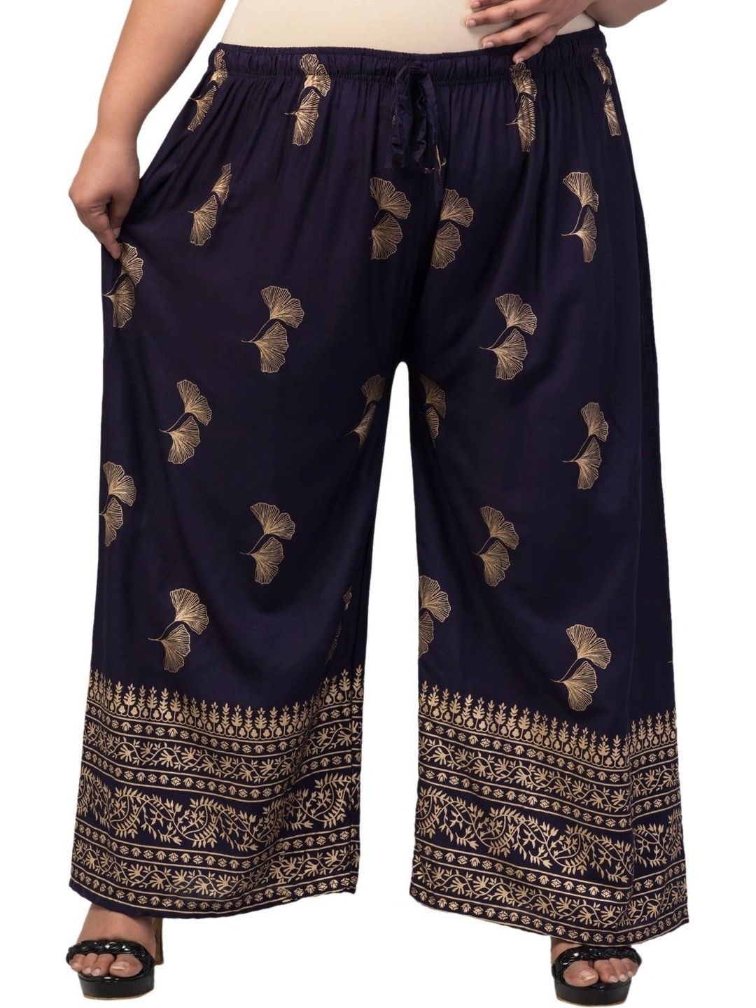 AF FASHION HUB Women Ethnic Motifs Printed Knitted Ethnic Palazzos-picture-26