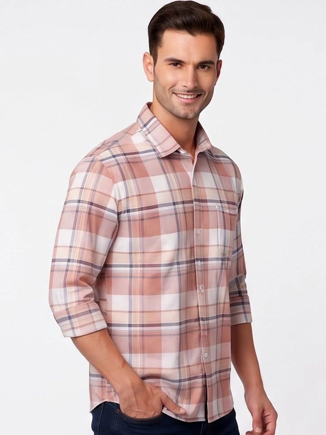 Mihit Men Classic Checked Casual Shirt-picture-33