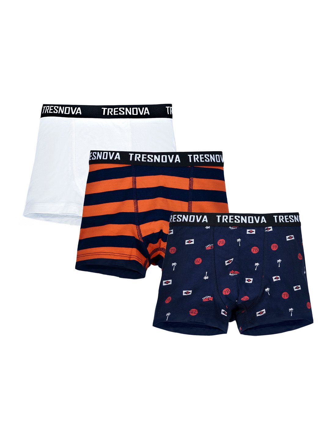 tresnova Boys Pack Of 3 Printed Pure Cotton Mid-Rise Boxer-Style Briefs-picture-32