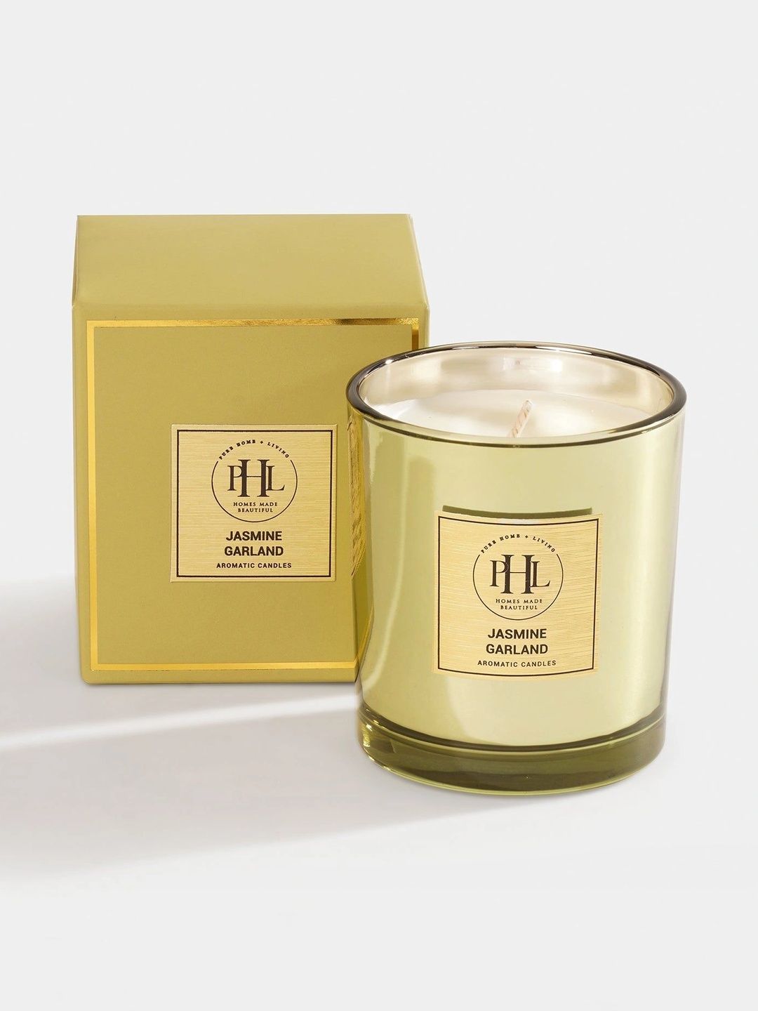 Pure Home and Living Green & Gold-Toned 1 pieces Jar Candle-picture-49