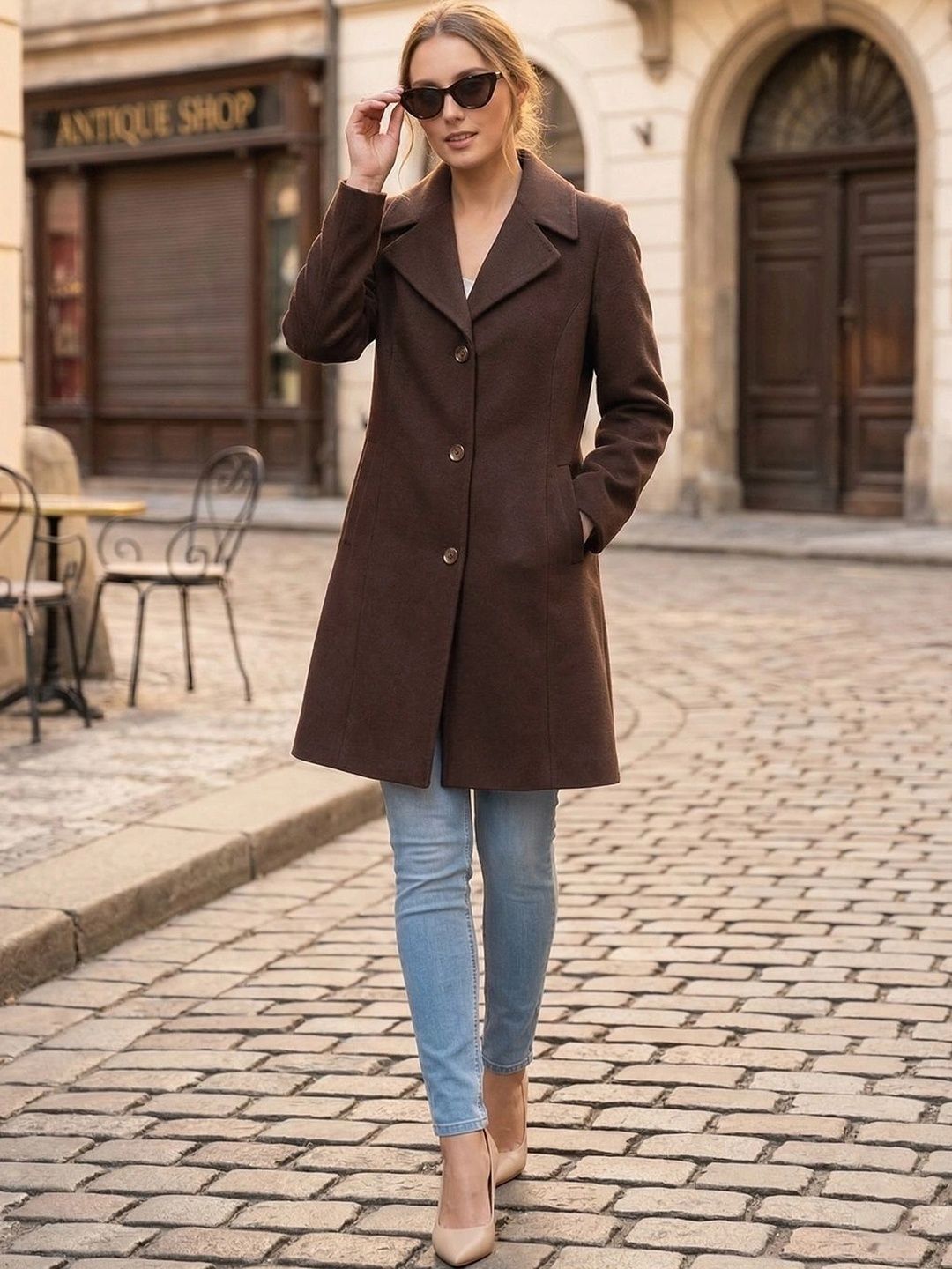 Chemistry Notched Lapel Single-Breasted Blazers-picture-18