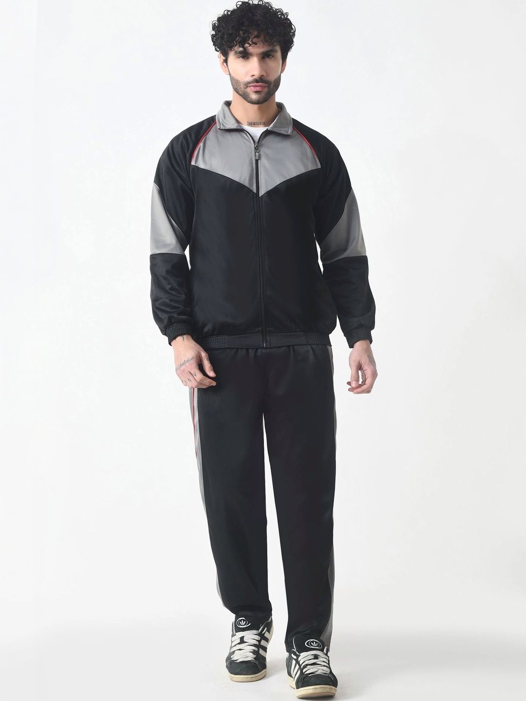 BAESD Colourblocked Mock Collar Tracksuits-picture-6