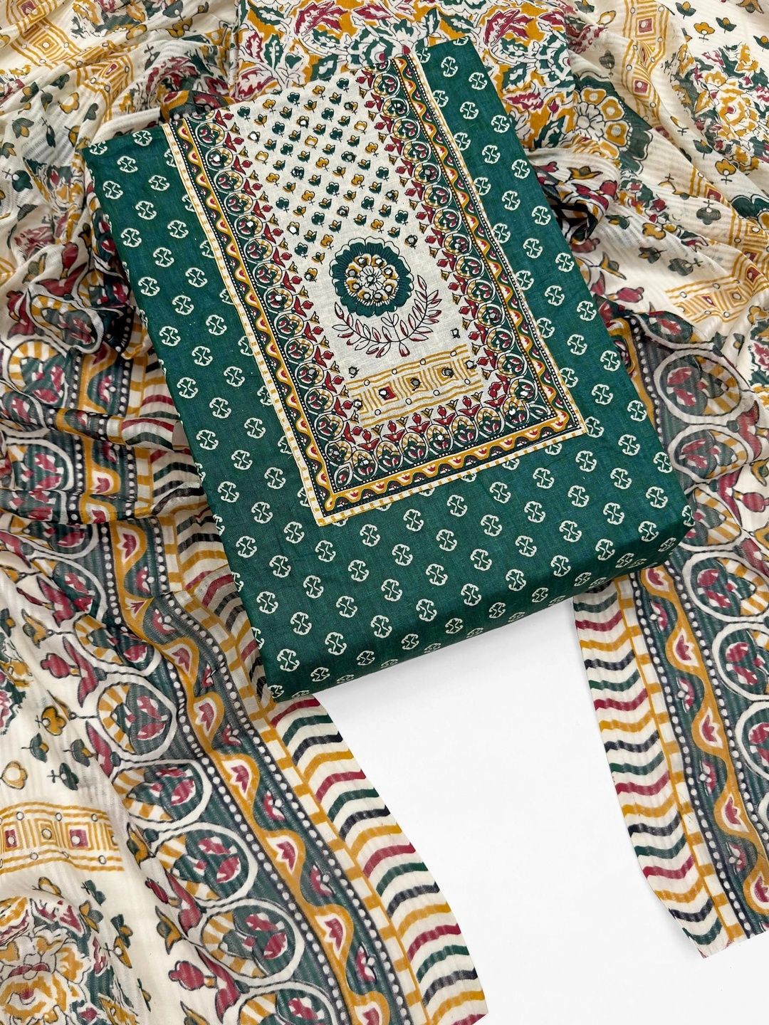 Mitera Printed Pure Cotton Unstitched Dress Material-picture-45