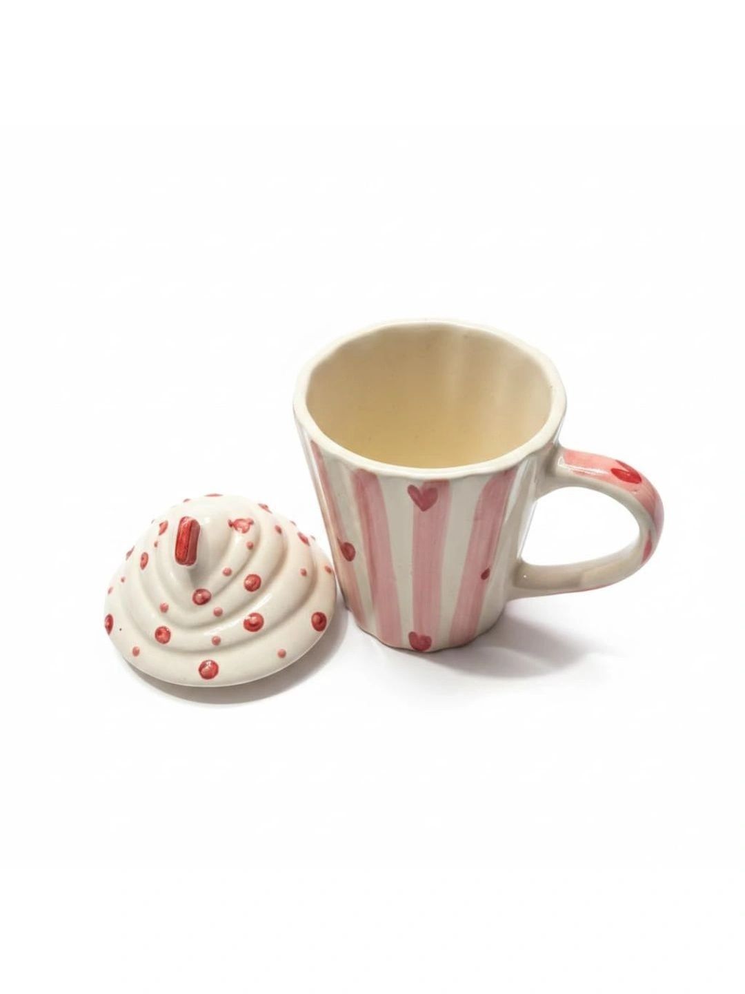 kraftlik handicraft white printed ceramic glossy mugs set of cups and mugs