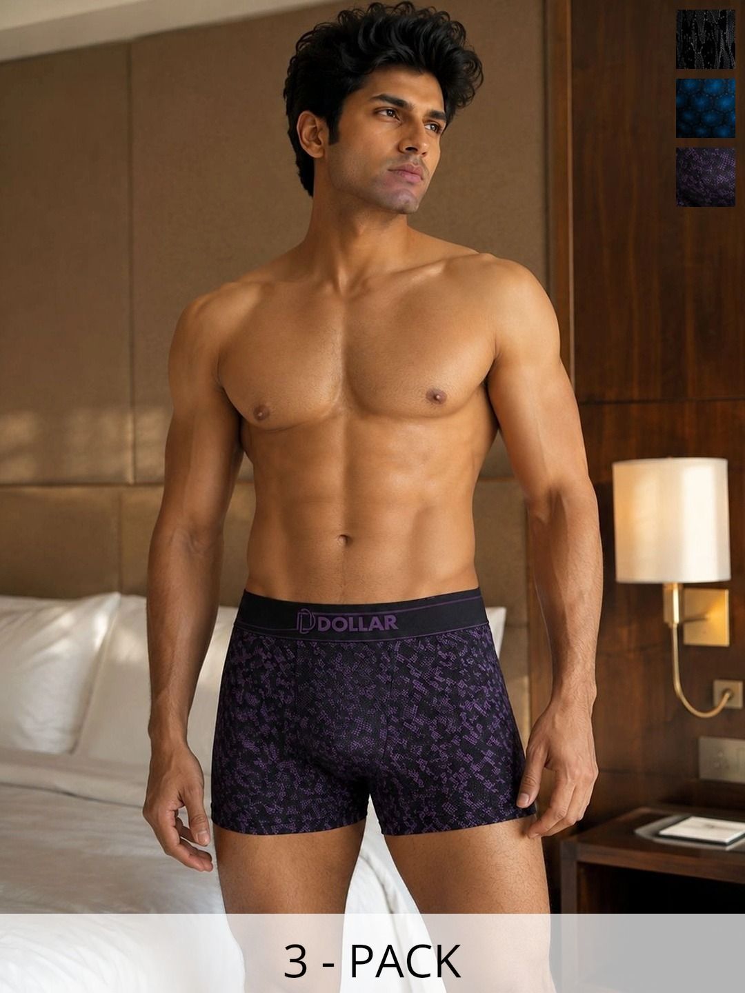 Dollar Bigboss Pack of 3 Modal Assorted Printed Trunks-picture-14