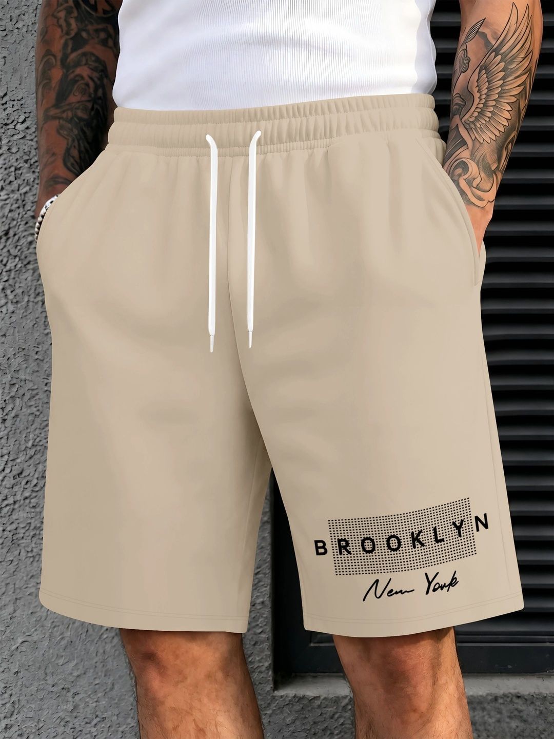 HERE&NOW Men Typography Printed Shorts-picture-8