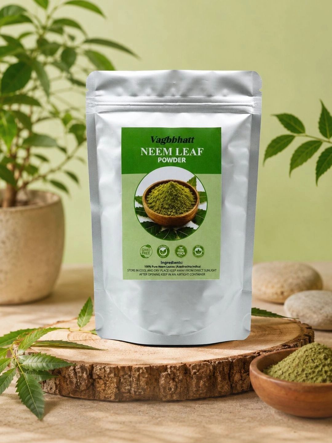 VAGHBHATT Natural Neem Powder For Skin & Scalp - 100 g-picture-49