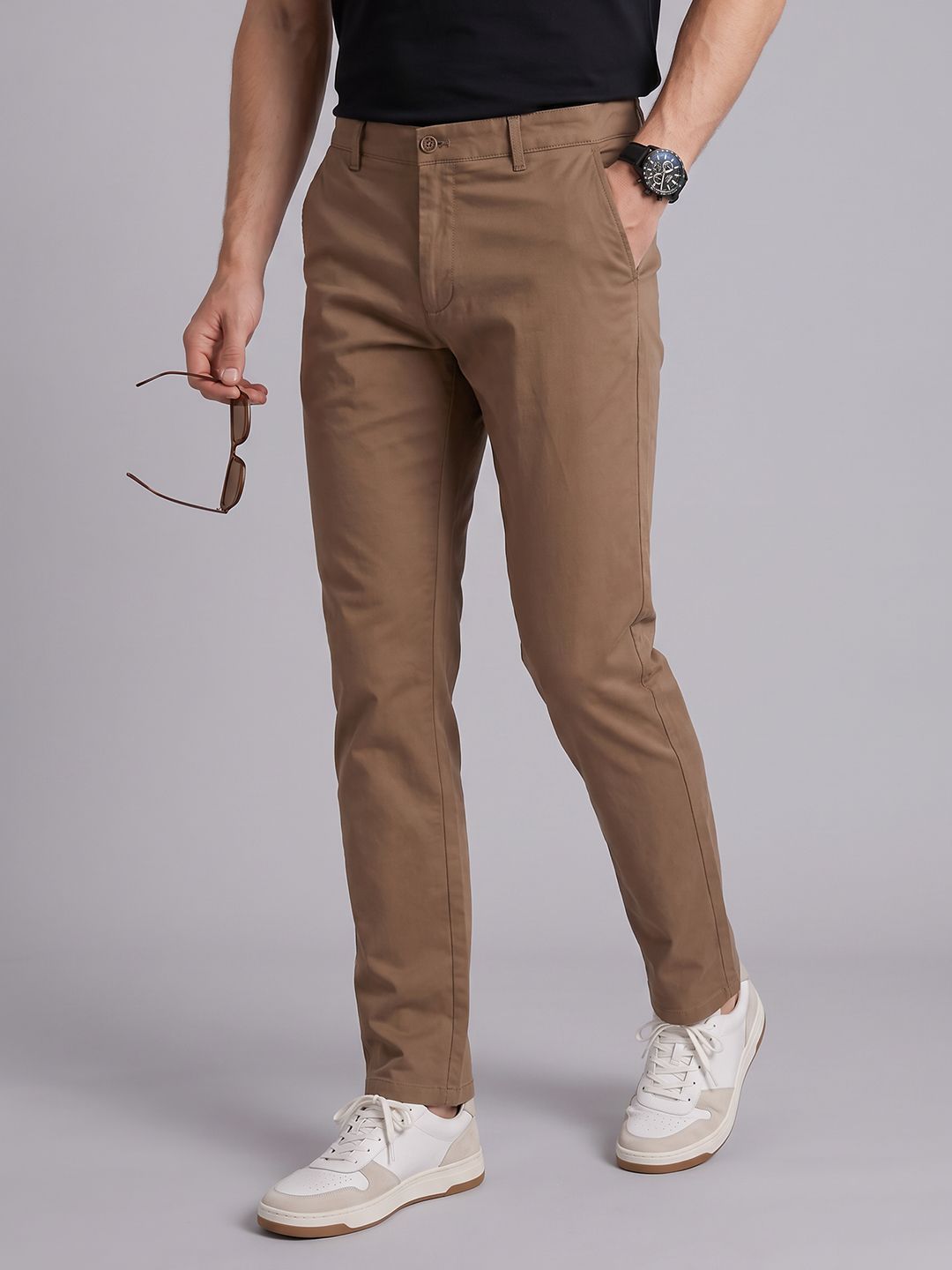 Blackberrys Men Slim Fit Chino Trousers-image-35