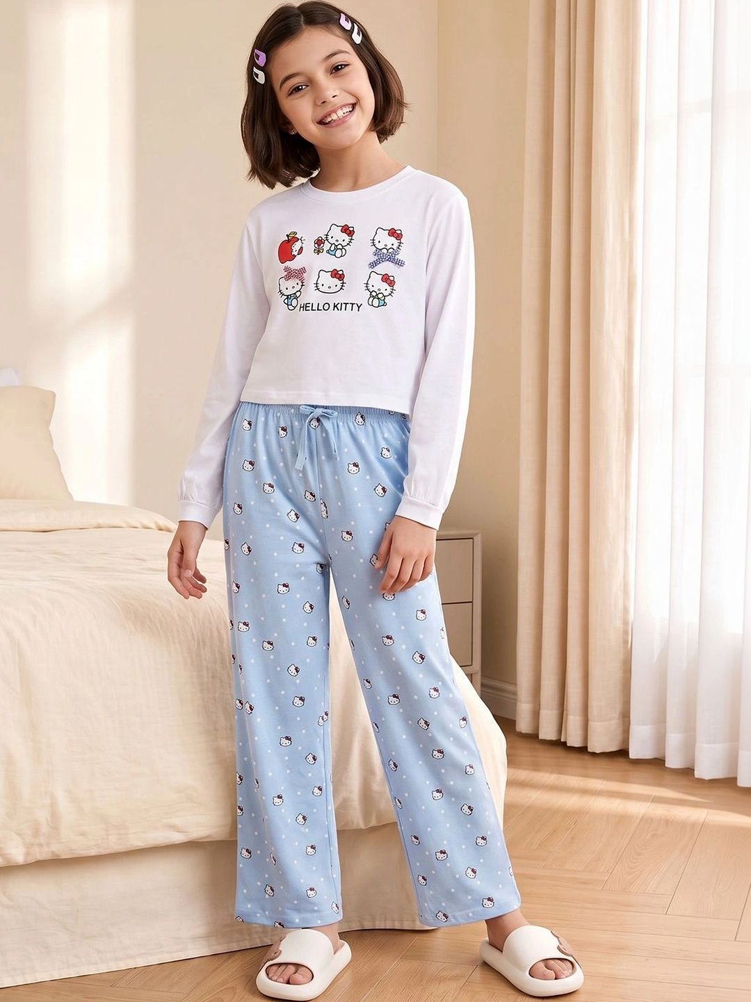 Lil Tomatoes Girls Printed Night suit-picture-36