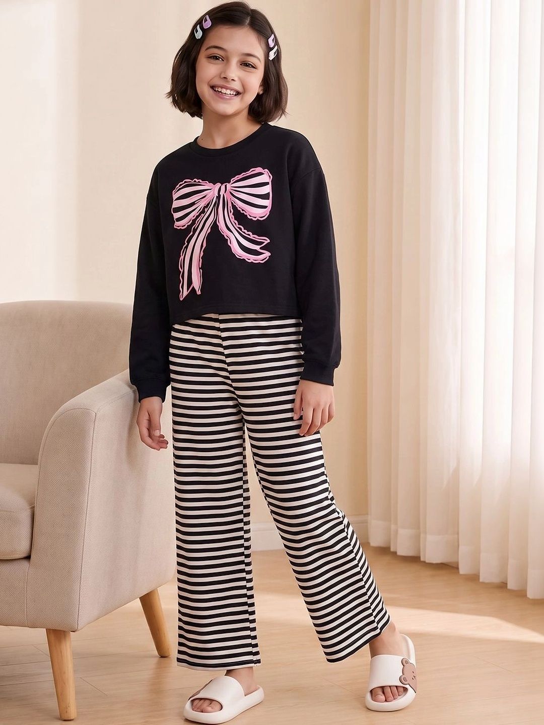 Lil Tomatoes Girls Printed Night suit-picture-58