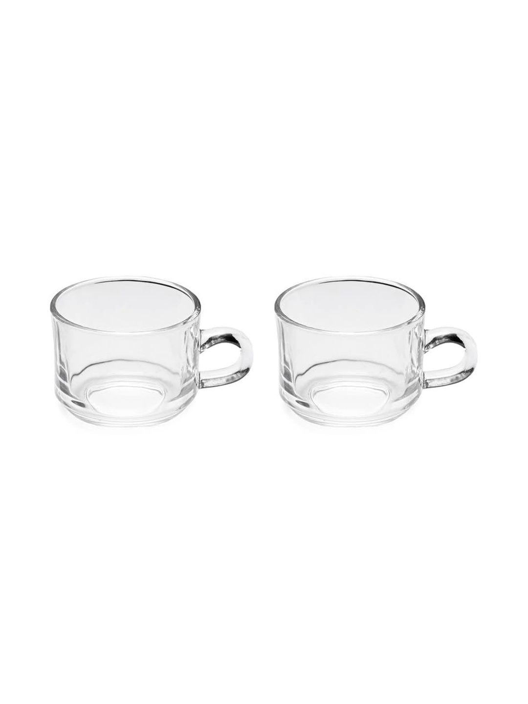 Aura Nude-Coloured & White Solid Glass Transparent Cups Set of Cups and Mugs-picture-32
