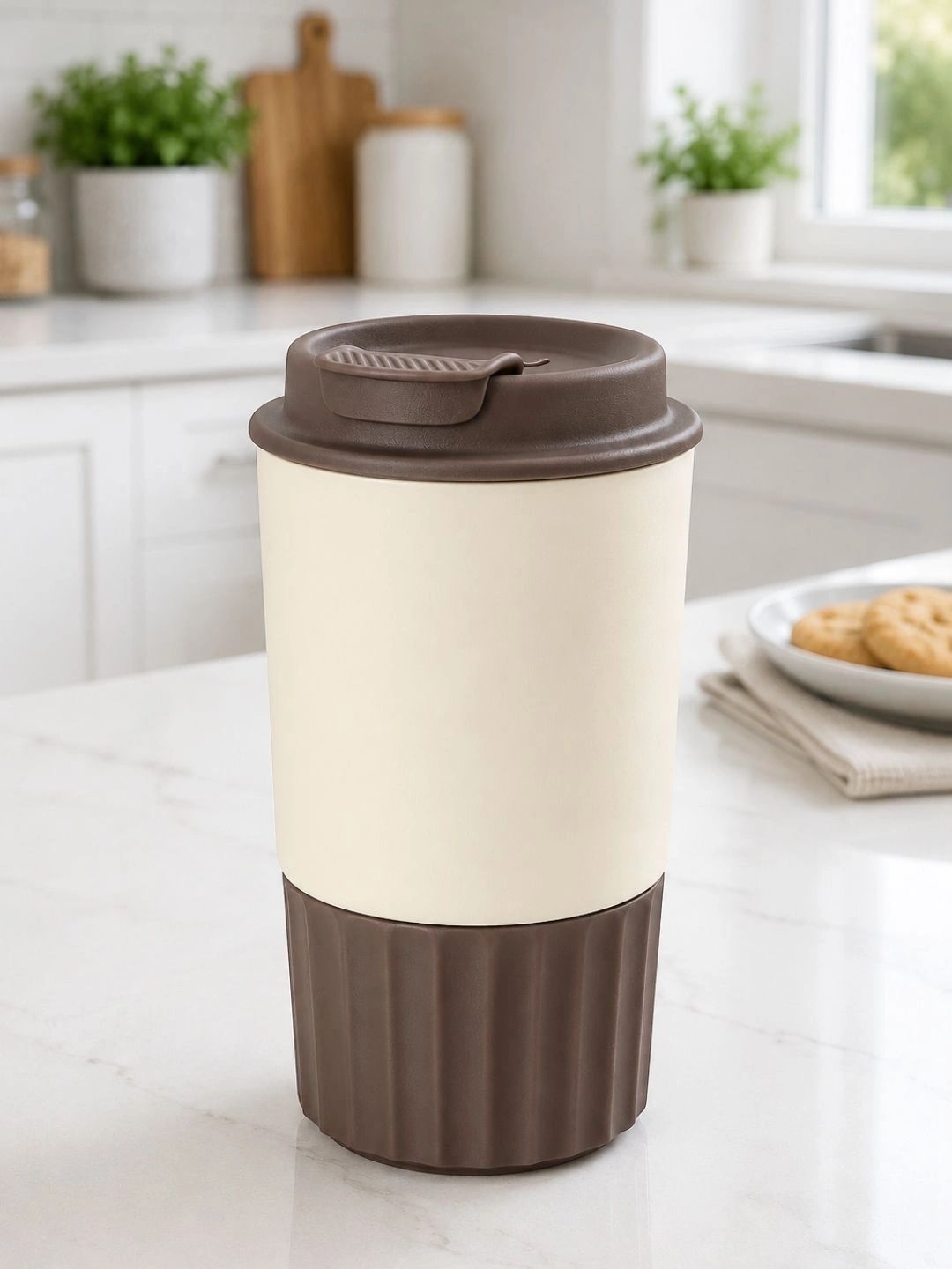 Aura White Solid Stainless Steel Matte Mugs Set of Cups and Mugs-picture-30