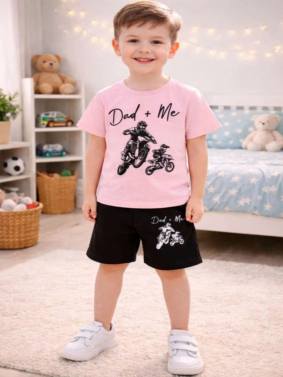 JENNY GARMENT Unisex Kids Printed T-shirt with Shorts-picture-22