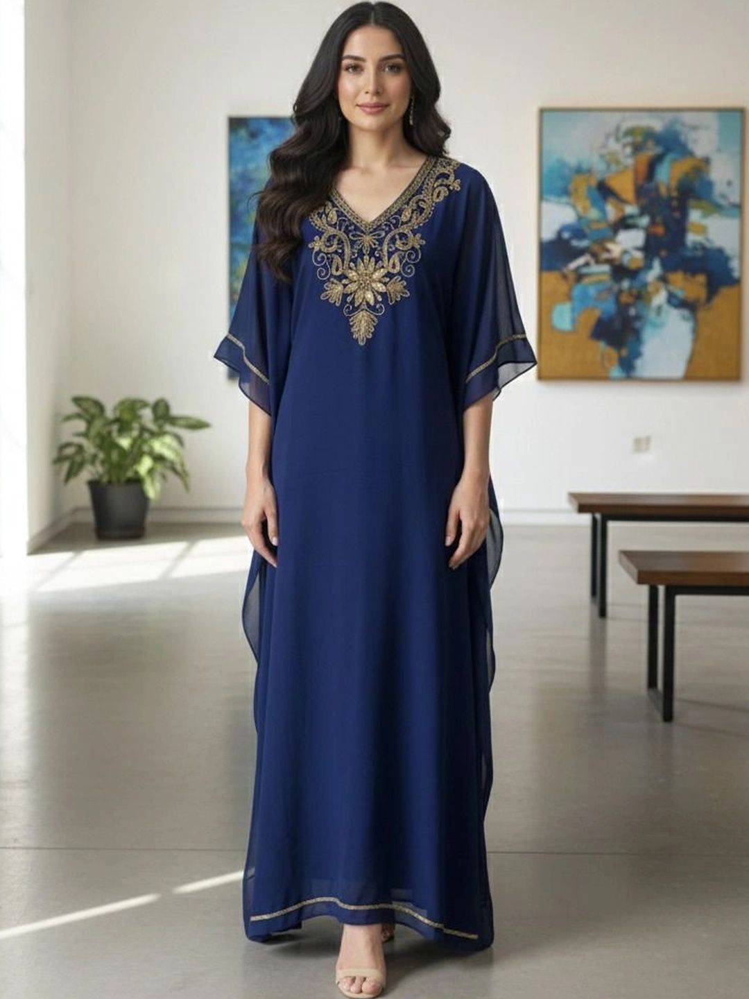 THE HOUSE OF THREADS Women Party Embroidered Longline Shrug-picture-36