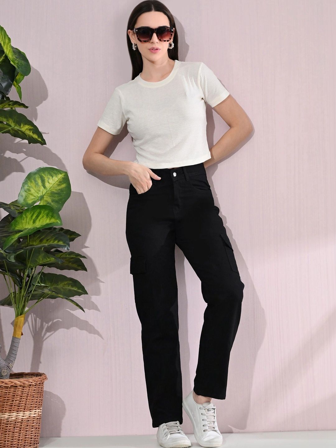 Metronaut Women Classic Easy Wash Cargos Trousers-picture-31