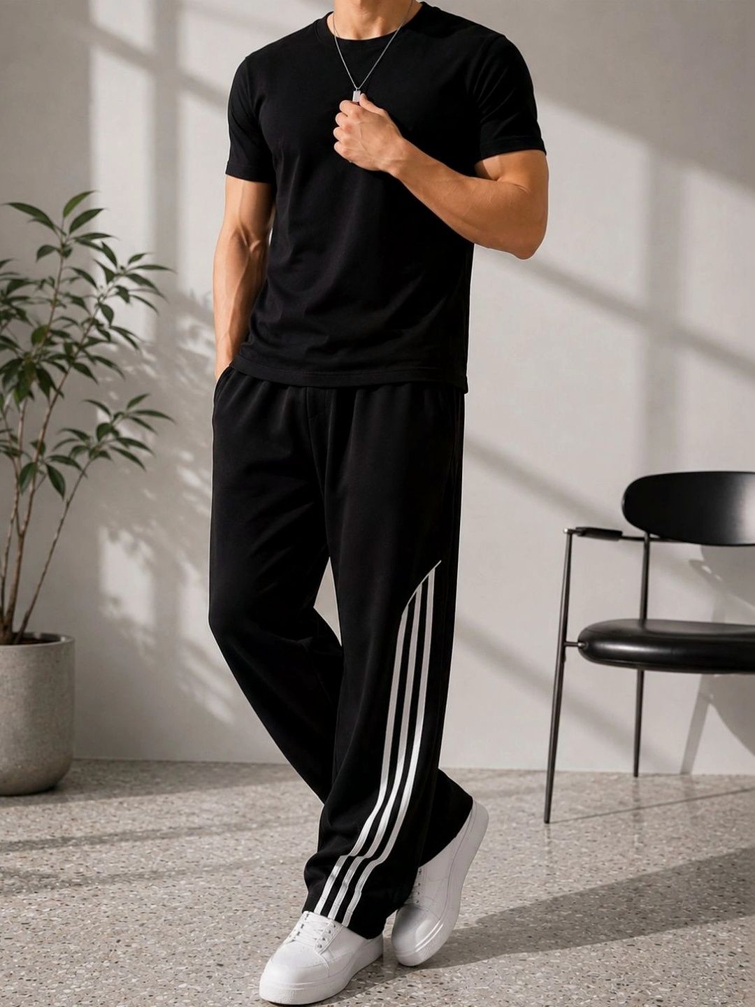 Metronaut Men Striped Classic Trousers-picture-38