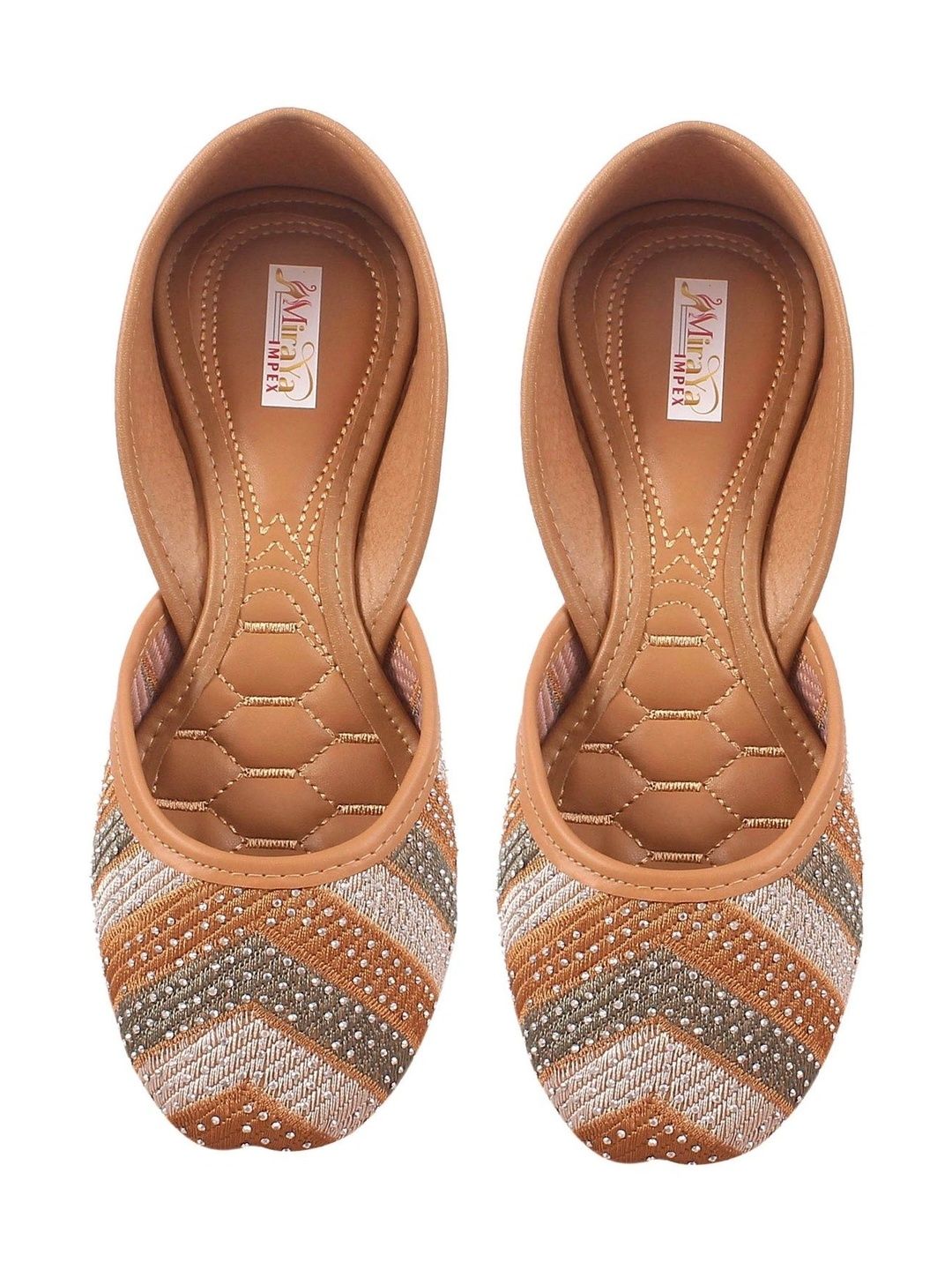 MIRAYA IMPEX Women Embellished Ethnic Mojaris Flats-picture-25