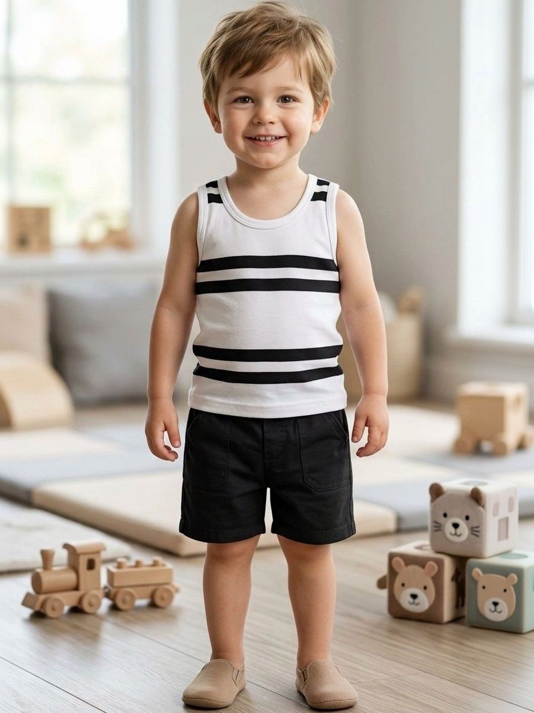 YK Boys Striped Cotton Tank-picture-57