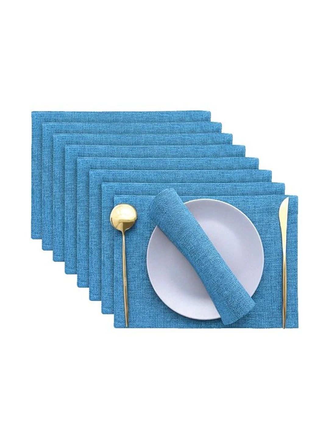 Khooti 8-Pcs Blue Rectangle Table Placemats-picture-15