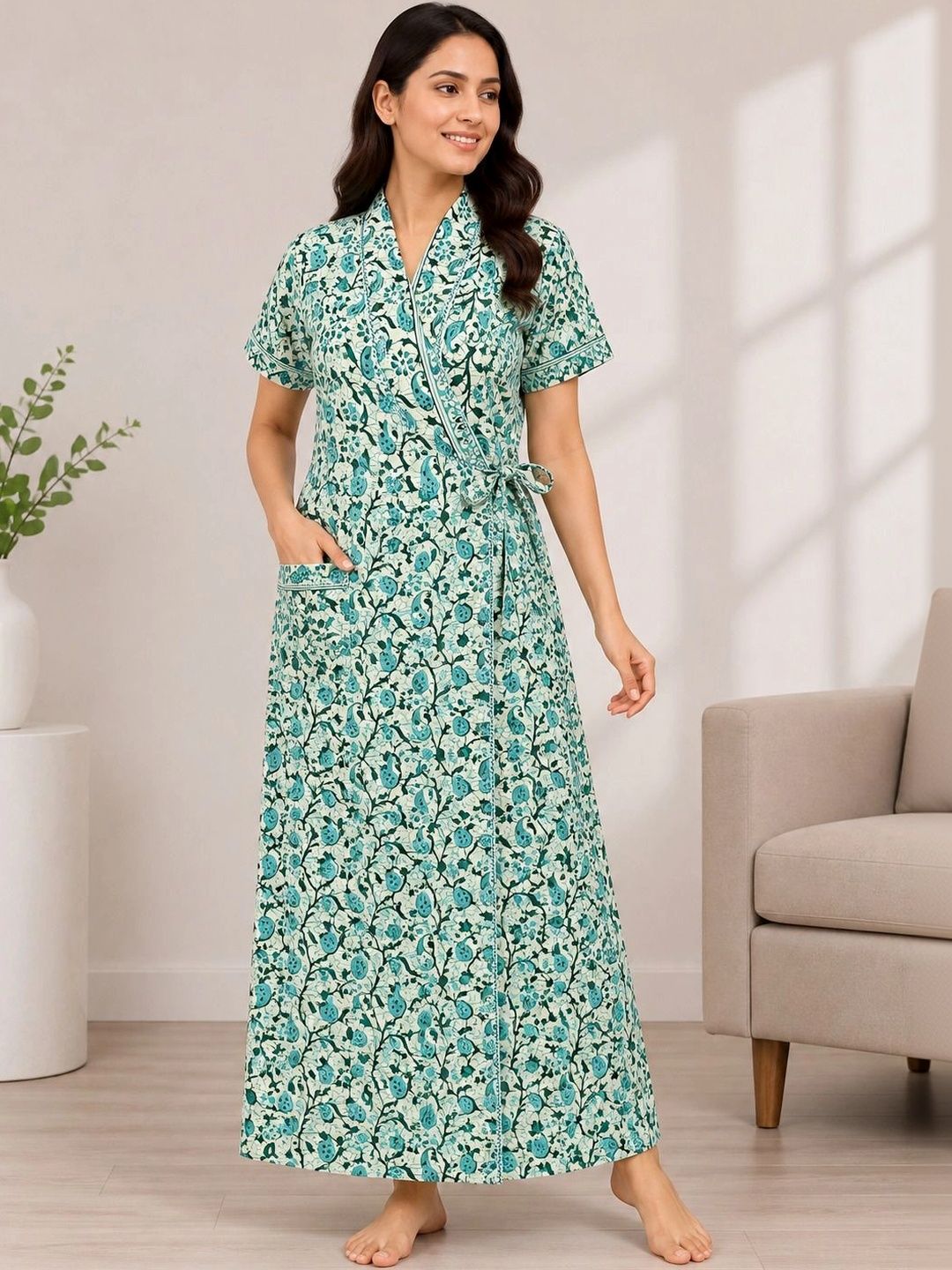 Sukhraa Printed Maxi Nightdress-picture-16