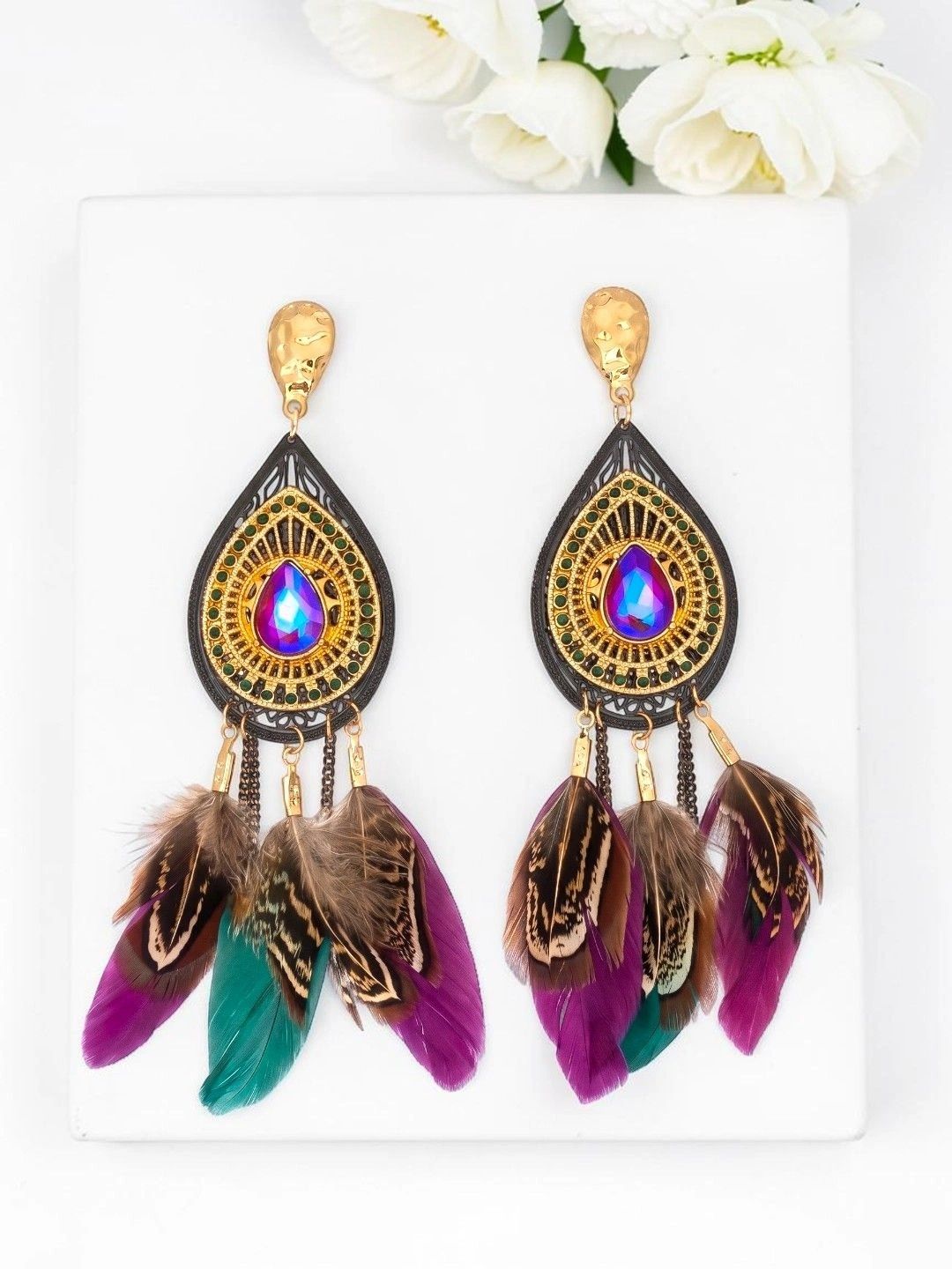 AVANT-GARDE PARIS Teardrop Shaped Drop Earrings-picture-23