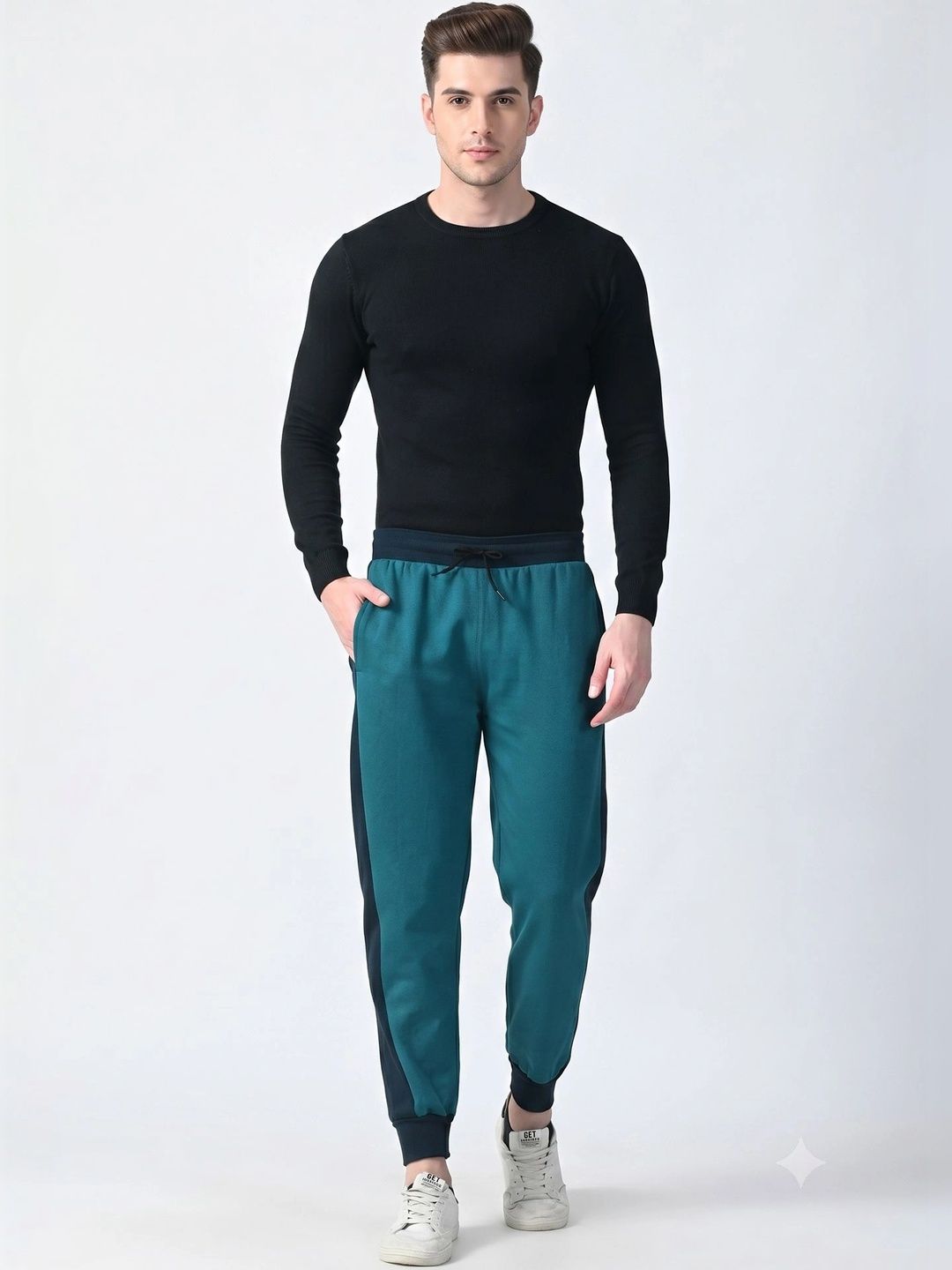 BAESD Men Regular Fit Colourblocked Training Joggers-picture-20