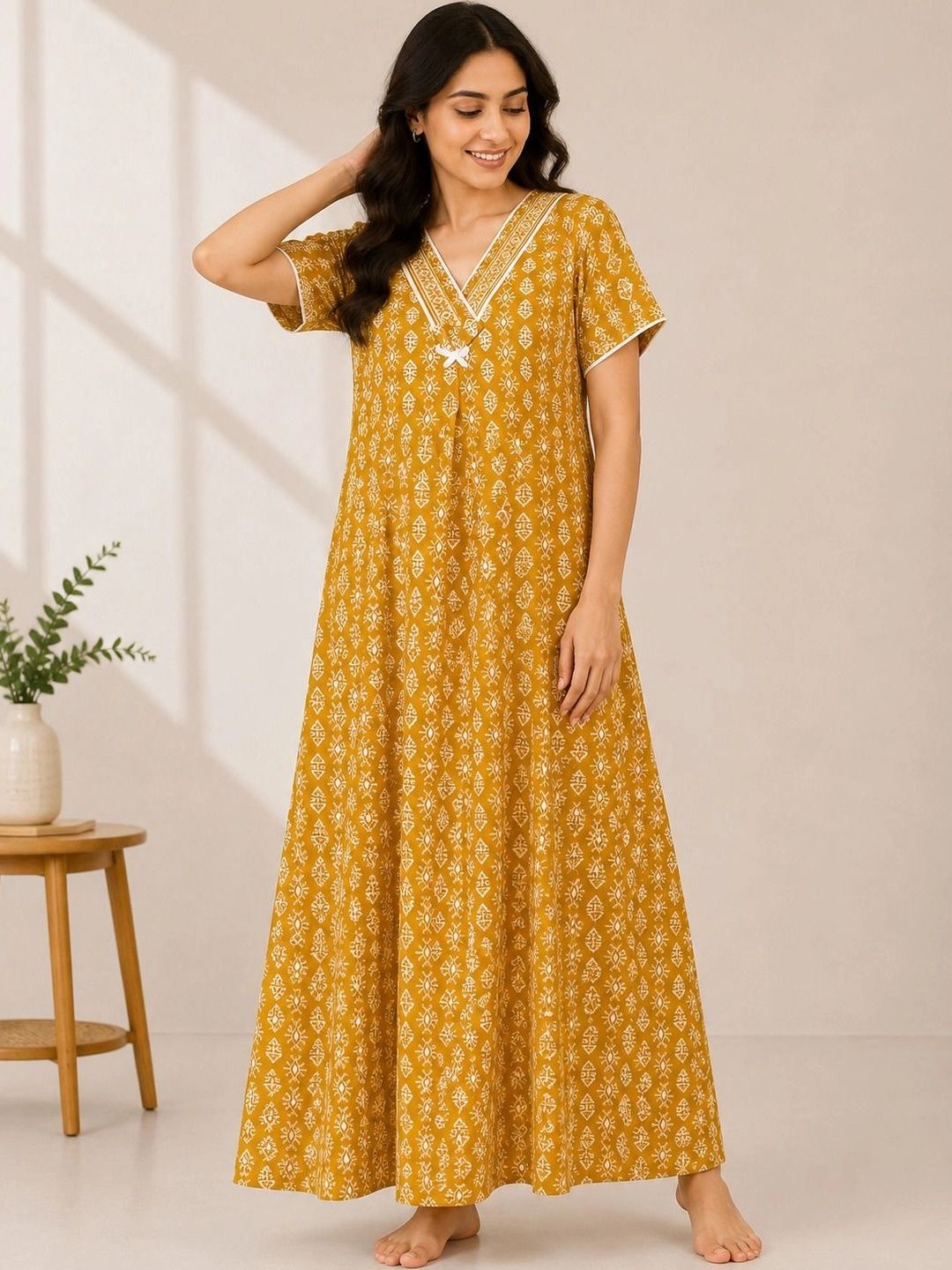 Sukhraa Printed Maxi Nightdress-picture-28