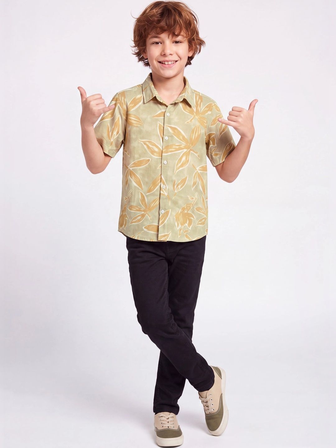 Glen kids Boys Standard Floral Printed Casual Shirt-picture-22